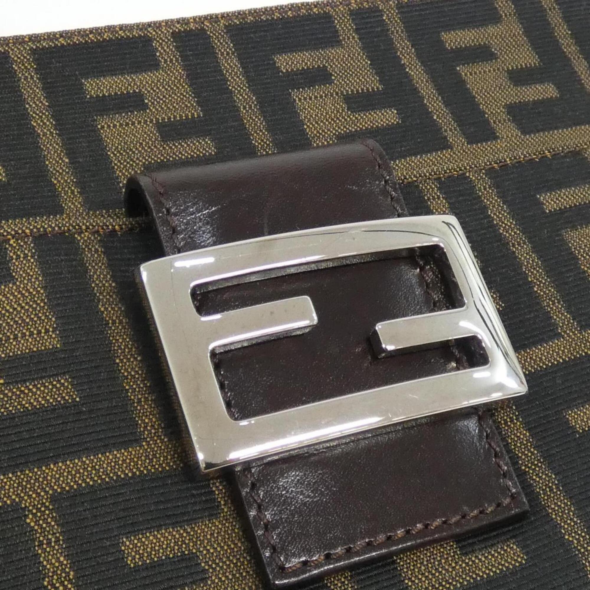 Fendi Brown Canvas Shoulder Bag (Pre-Owned)