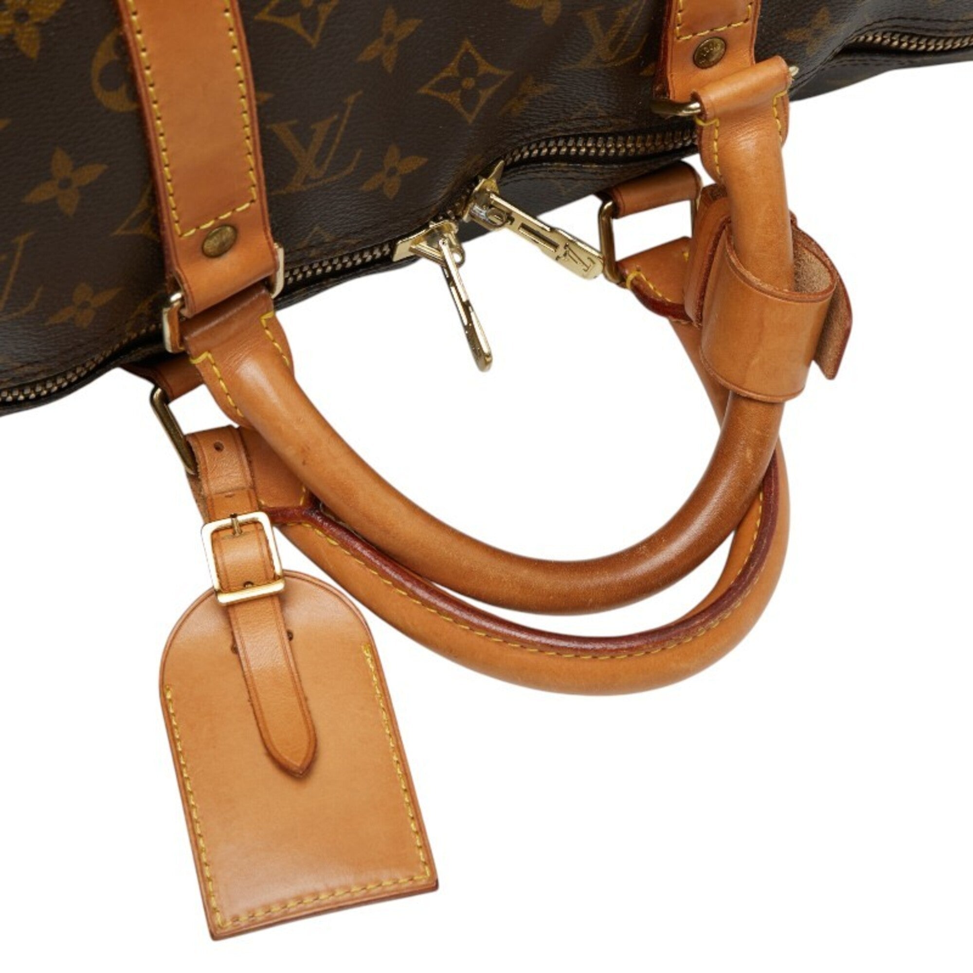Louis Vuitton Brown Pvc Leather Boston Bag Shoulder Bag (Pre-Owned)