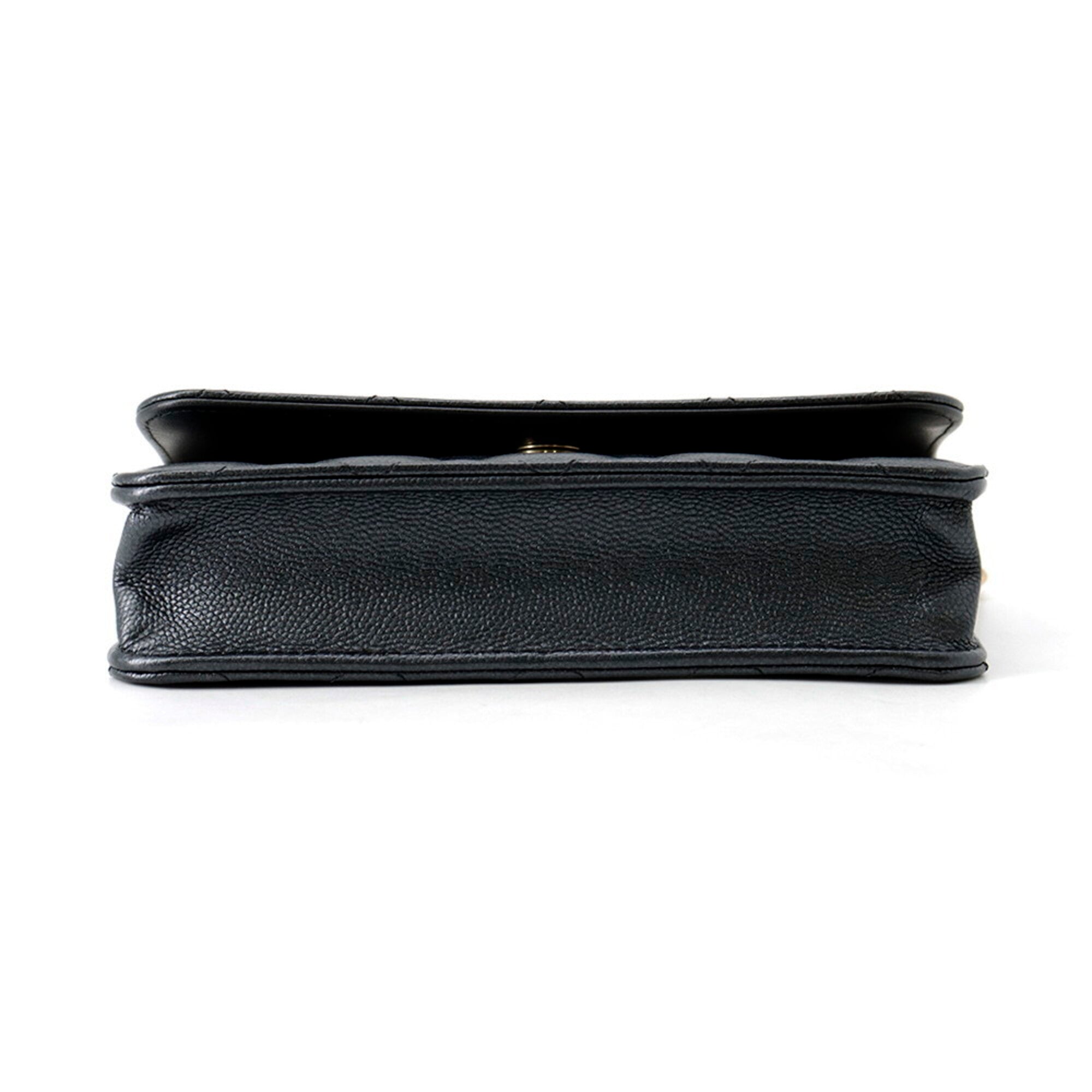Chanel Gunmetal Grained Calfskin Handbag Shoulder Bag (Pre-Owned)
