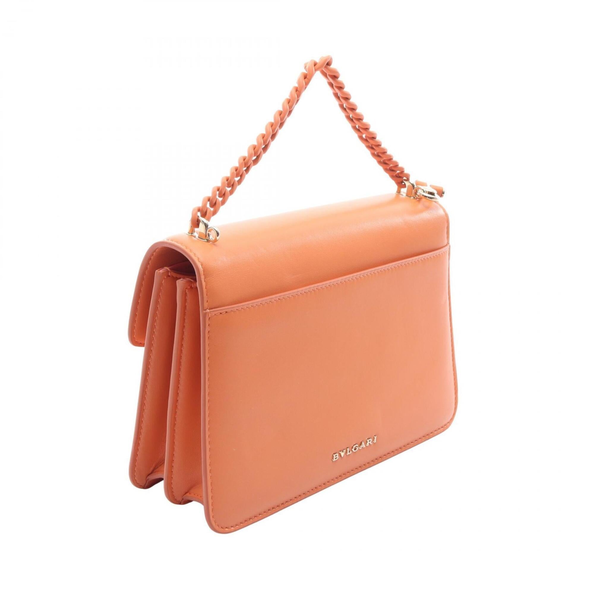 Bvlgari Orange Leather Handbag (Pre-Owned)