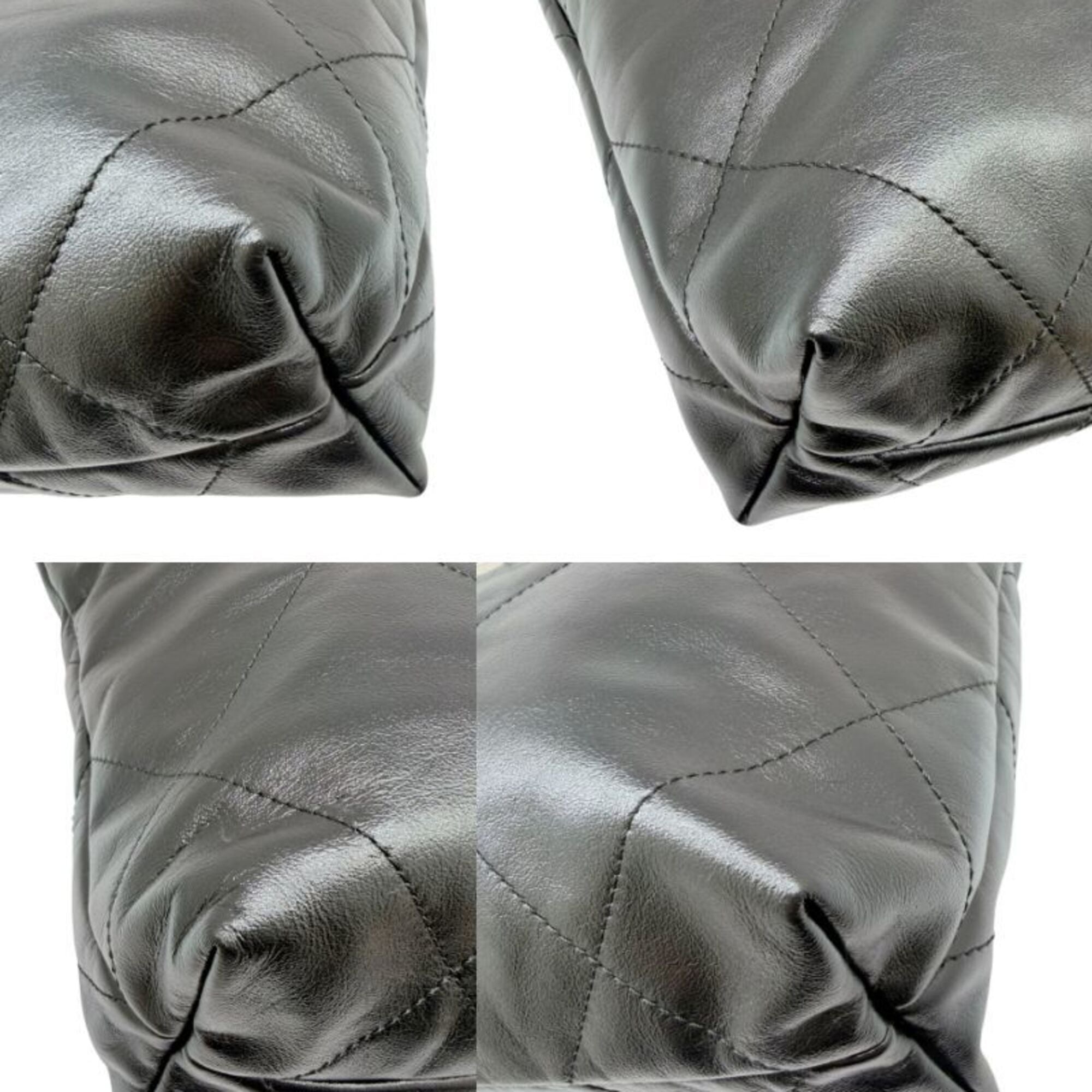 Chanel Black Leather Handbag (Pre-Owned)