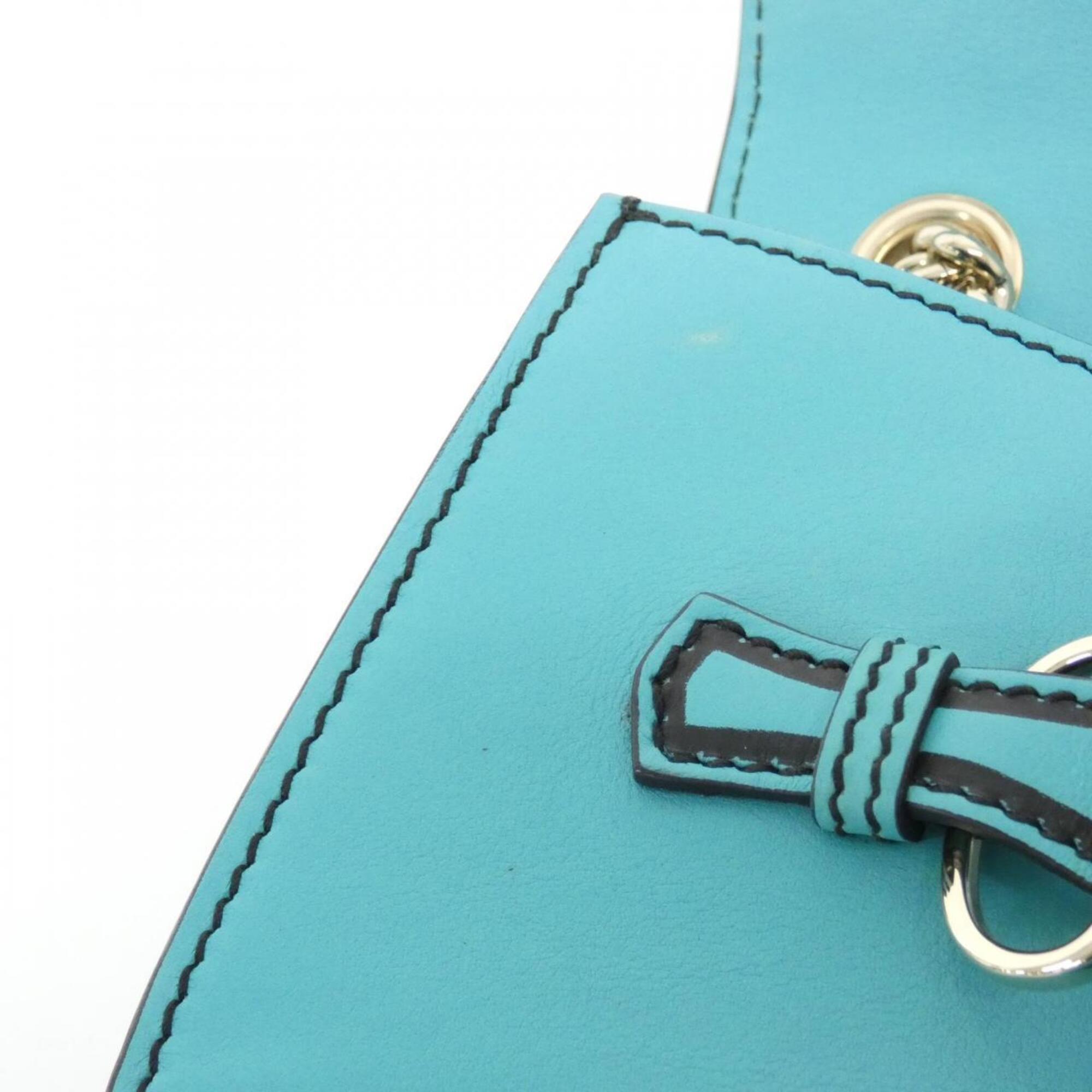 Gucci Light Blue Leather Shoulder Bag (Pre-Owned)