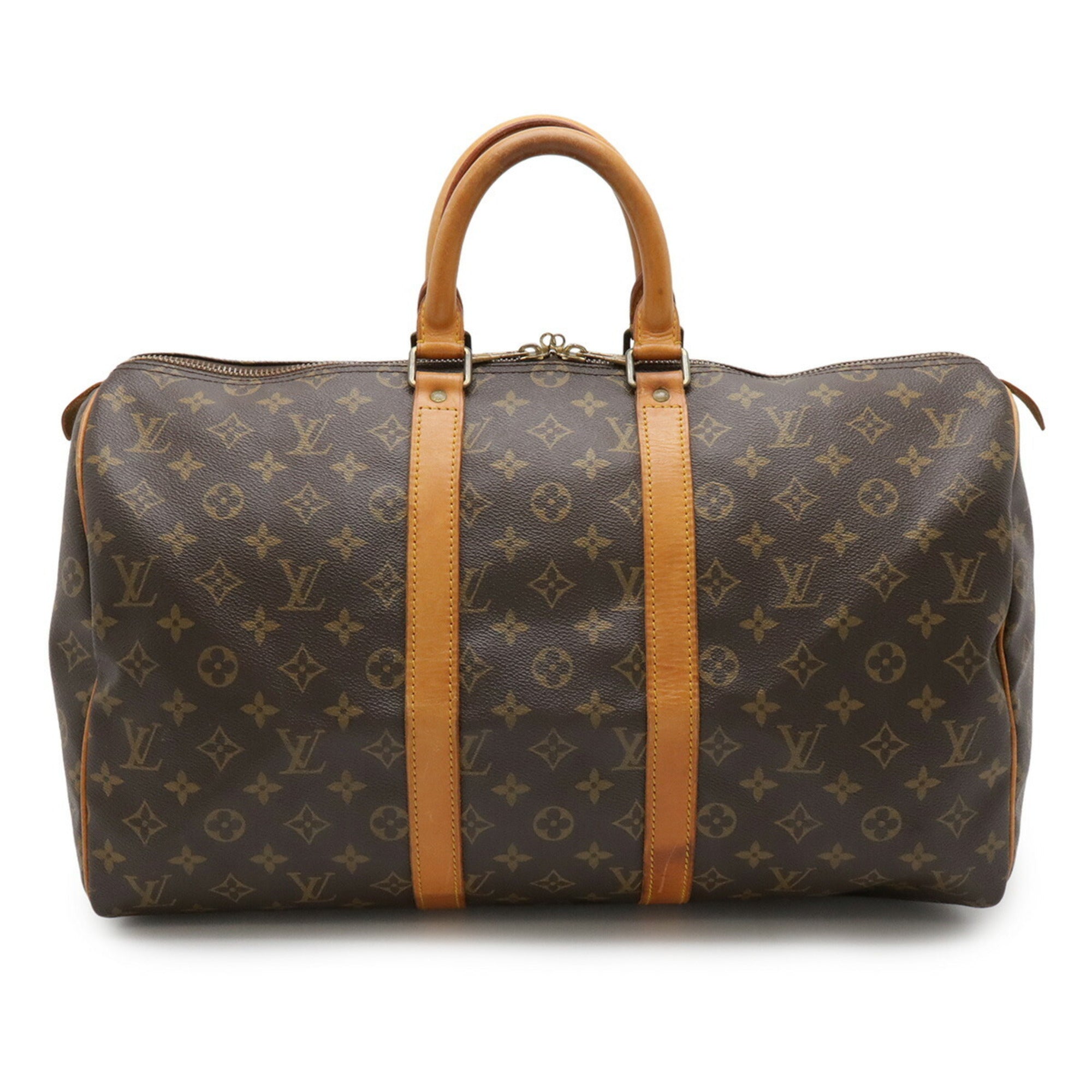 Louis Vuitton Brown Pvc Boston Bag Handbag (Pre-Owned)