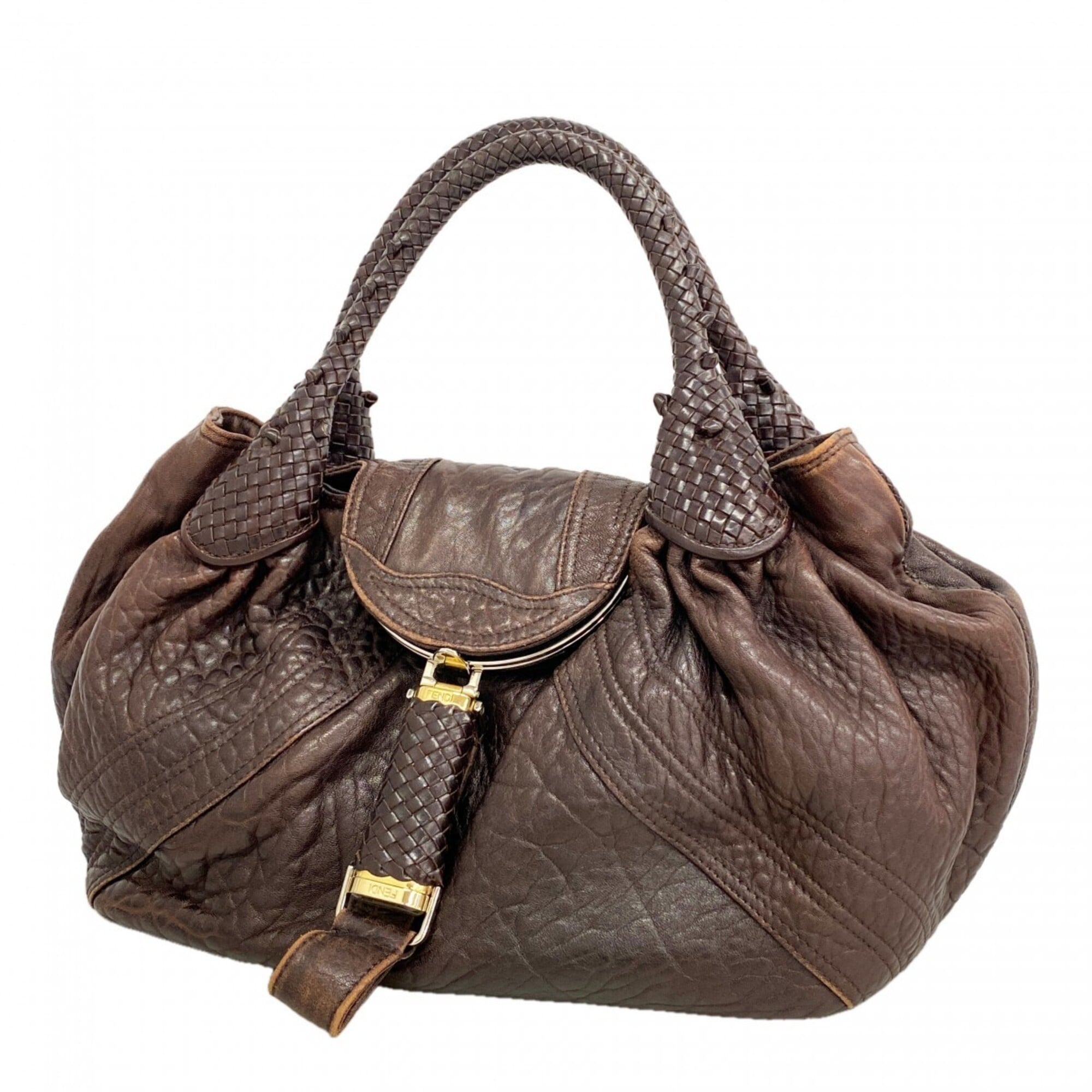 Fendi Brown Leather Handbag (Pre-Owned)