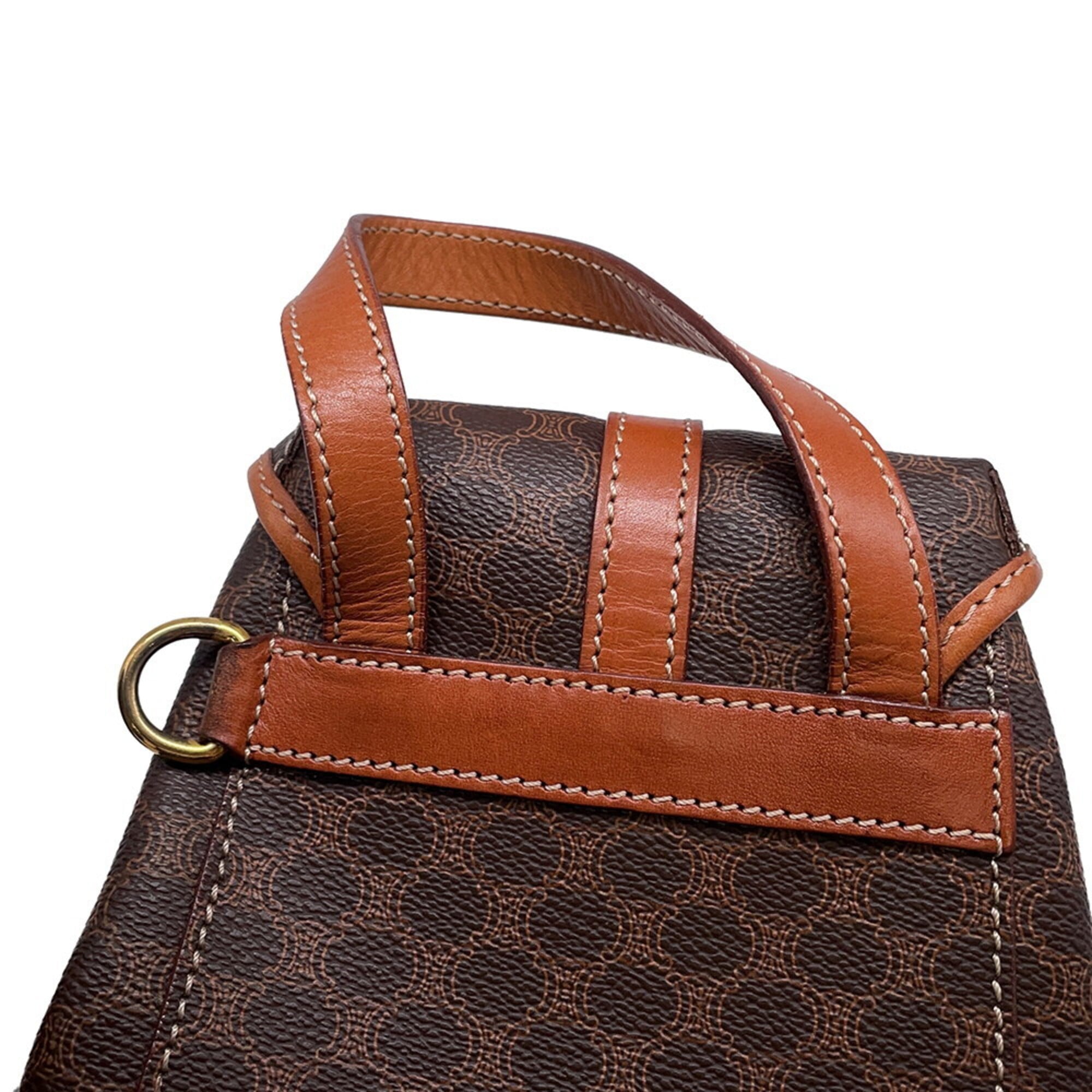 Celine Macadam Brown Pvc Leather Backpack (Pre-Owned)