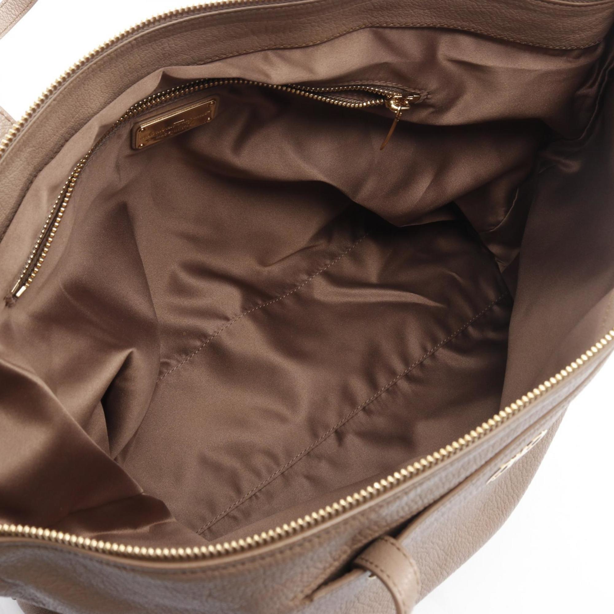 Salvatore Ferragamo Brown Leather Tote Bag (Pre-Owned)