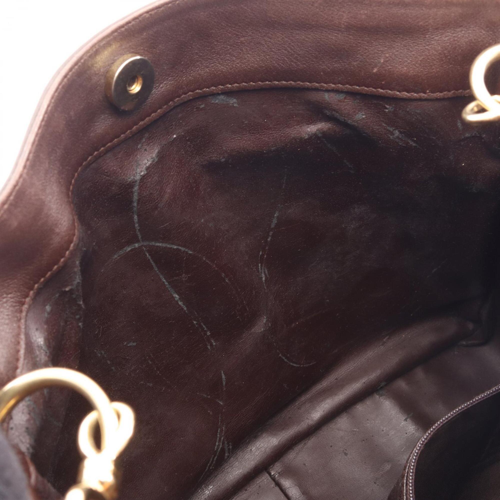 Gucci Brown Leather Handbag (Pre-Owned)