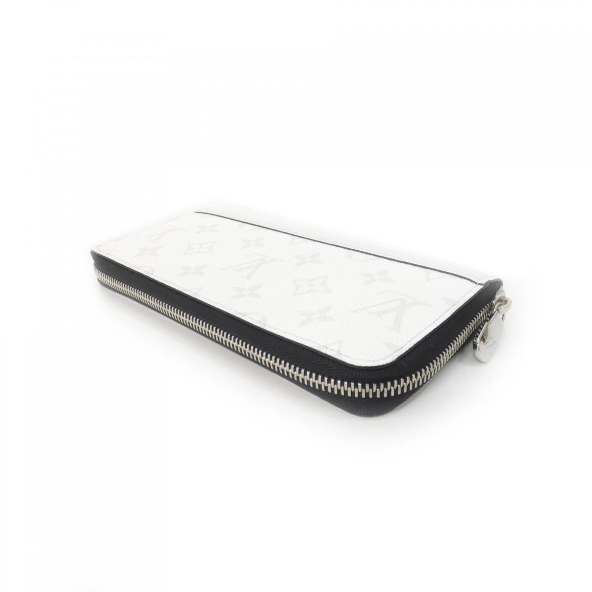 Louis Vuitton White Coated Canvas Leather Long Wallet (Bi-Fold) (Pre-Owned)