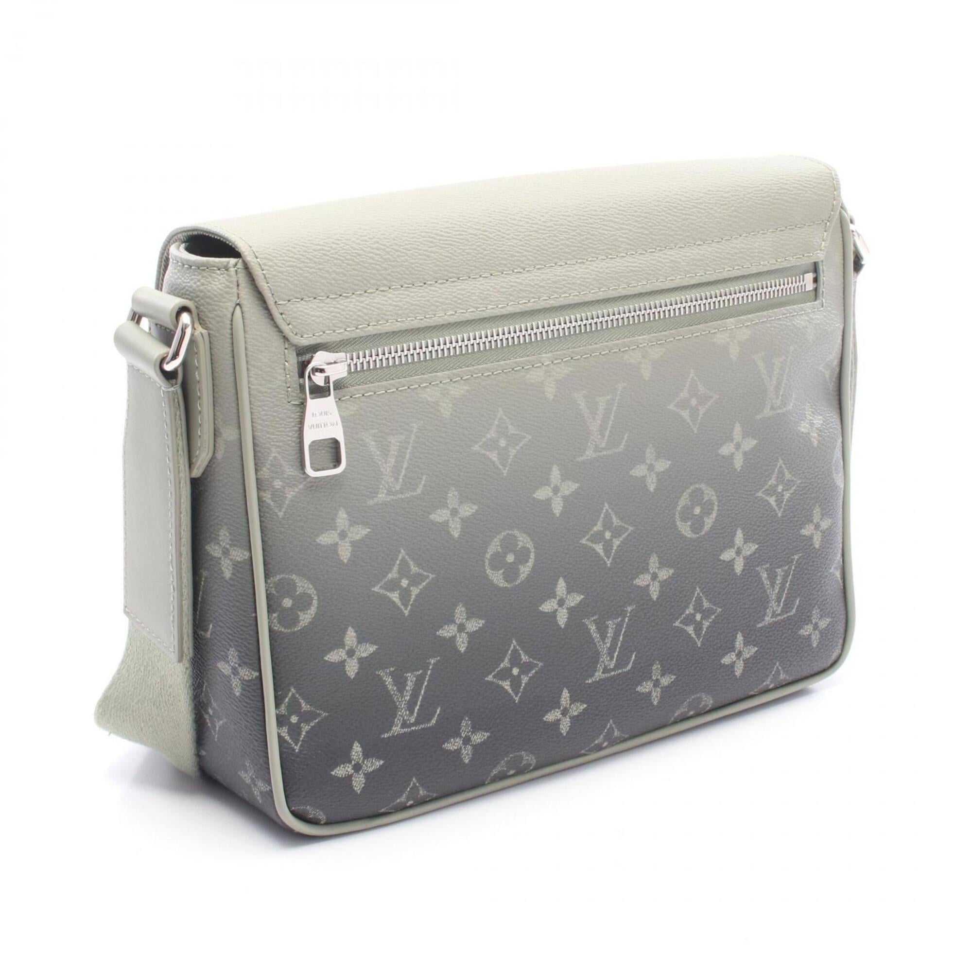 Louis Vuitton Khaki Coated Canvas Leather Handbag Shoulder Bag (Pre-Owned)