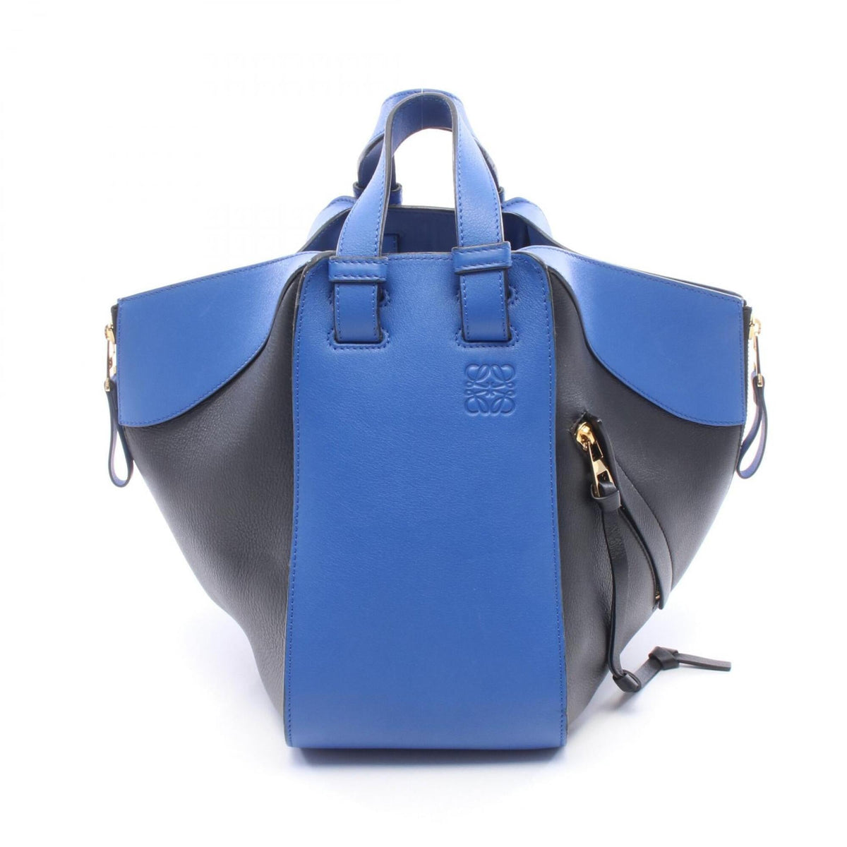Loewe Black Blue Leather Handbag (Pre-Owned)