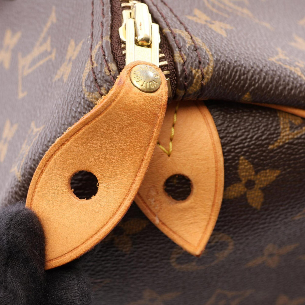 Louis Vuitton Brown Monogram Coated Canvas Leather Handbag (Pre-Owned)