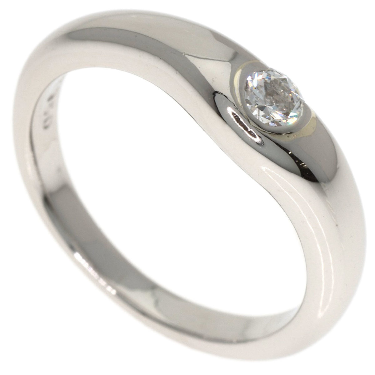 Tiffany Platinum Platinum 950 Band Ring (Pre-Owned)