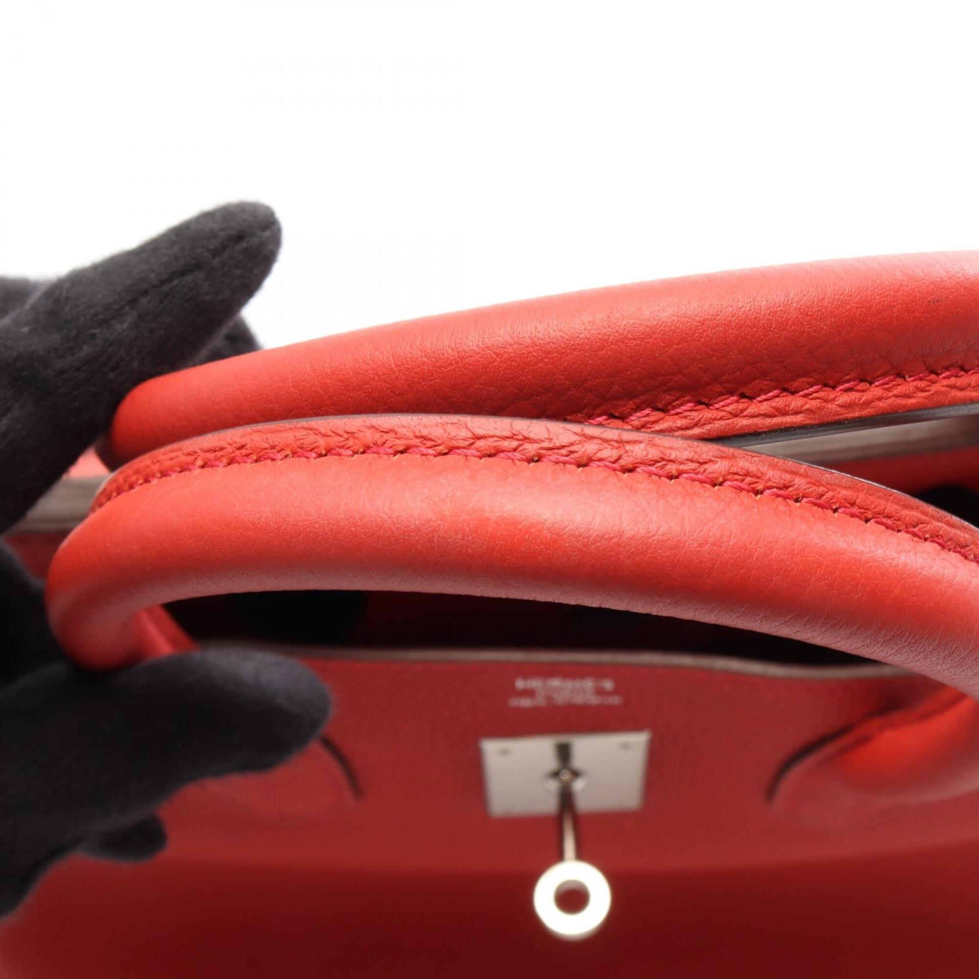 Hermes Red Color Togo Leather Handbag (Pre-Owned)