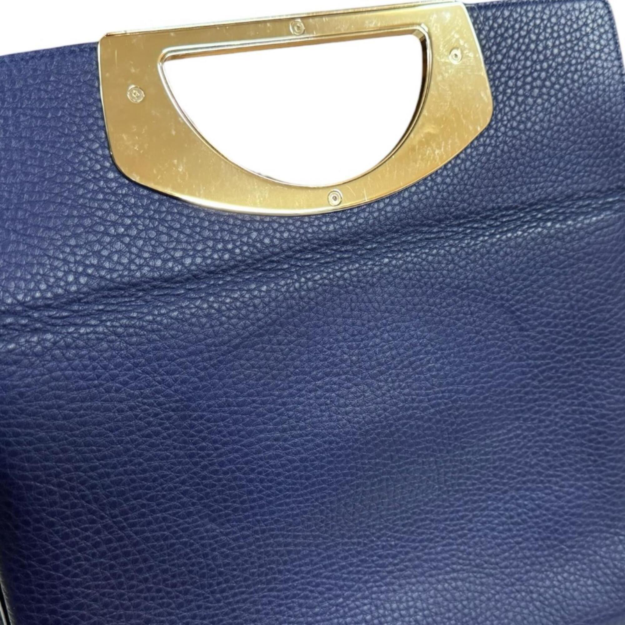 Christian Louboutin Navy Leather Shoulder Bag (Pre-Owned)