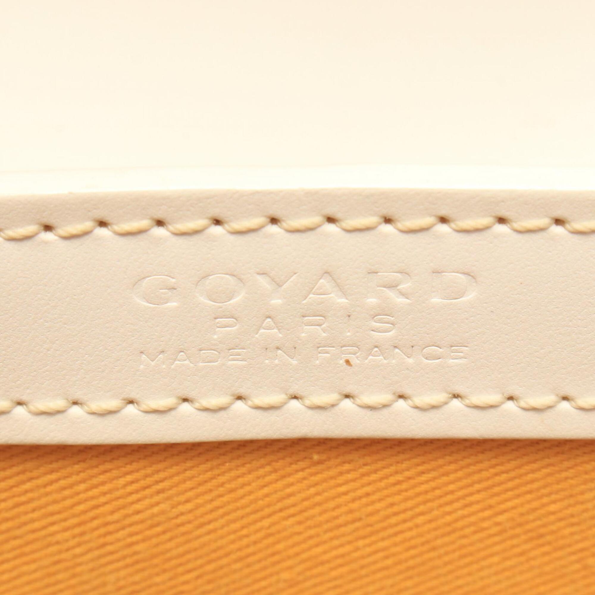 Goyard Gray White Coated Canvas Leather Handbag (Pre-Owned)