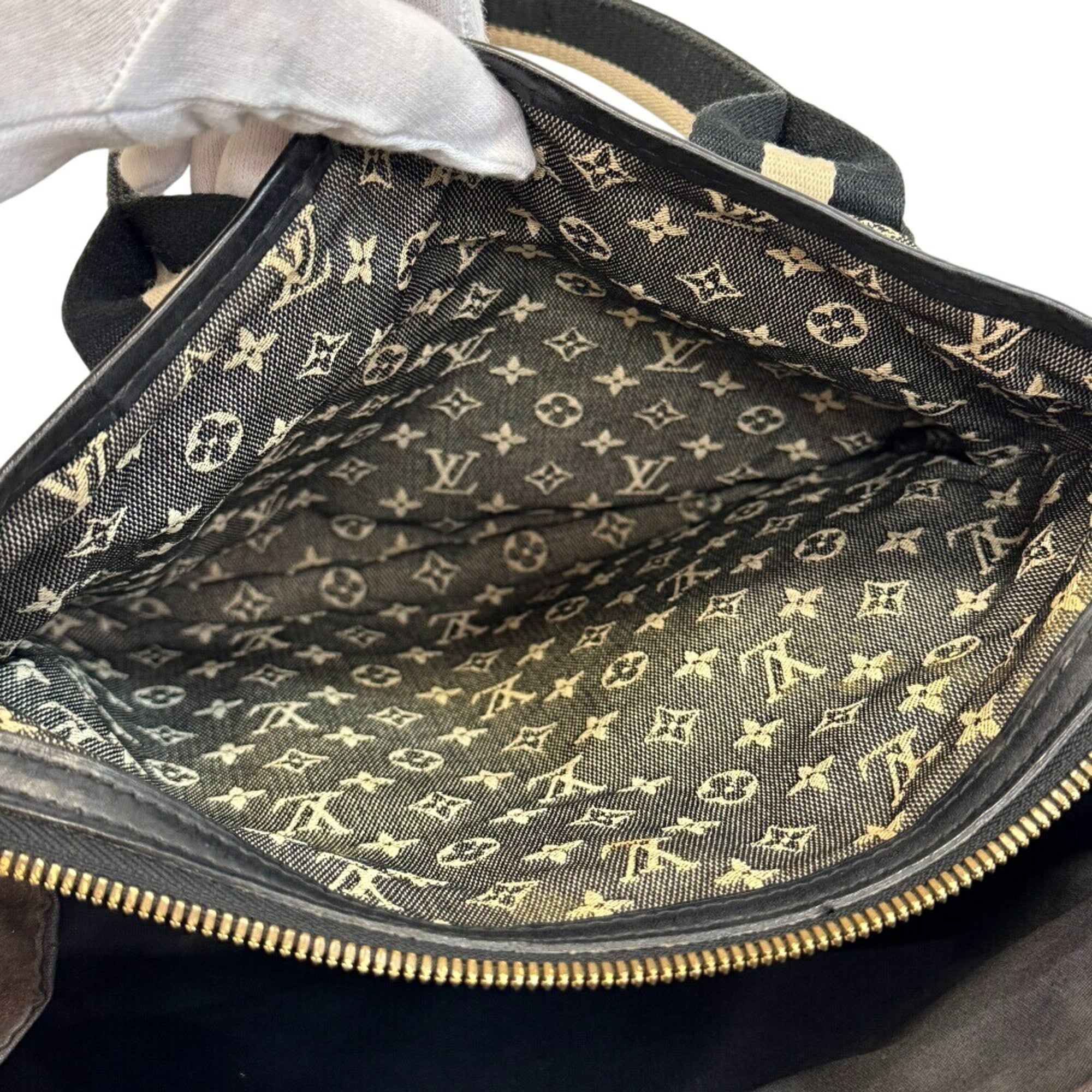 Louis Vuitton Monogram Mini Gray Navy White Monogram Mini Boston Bag Handbag (Pre-Owned)