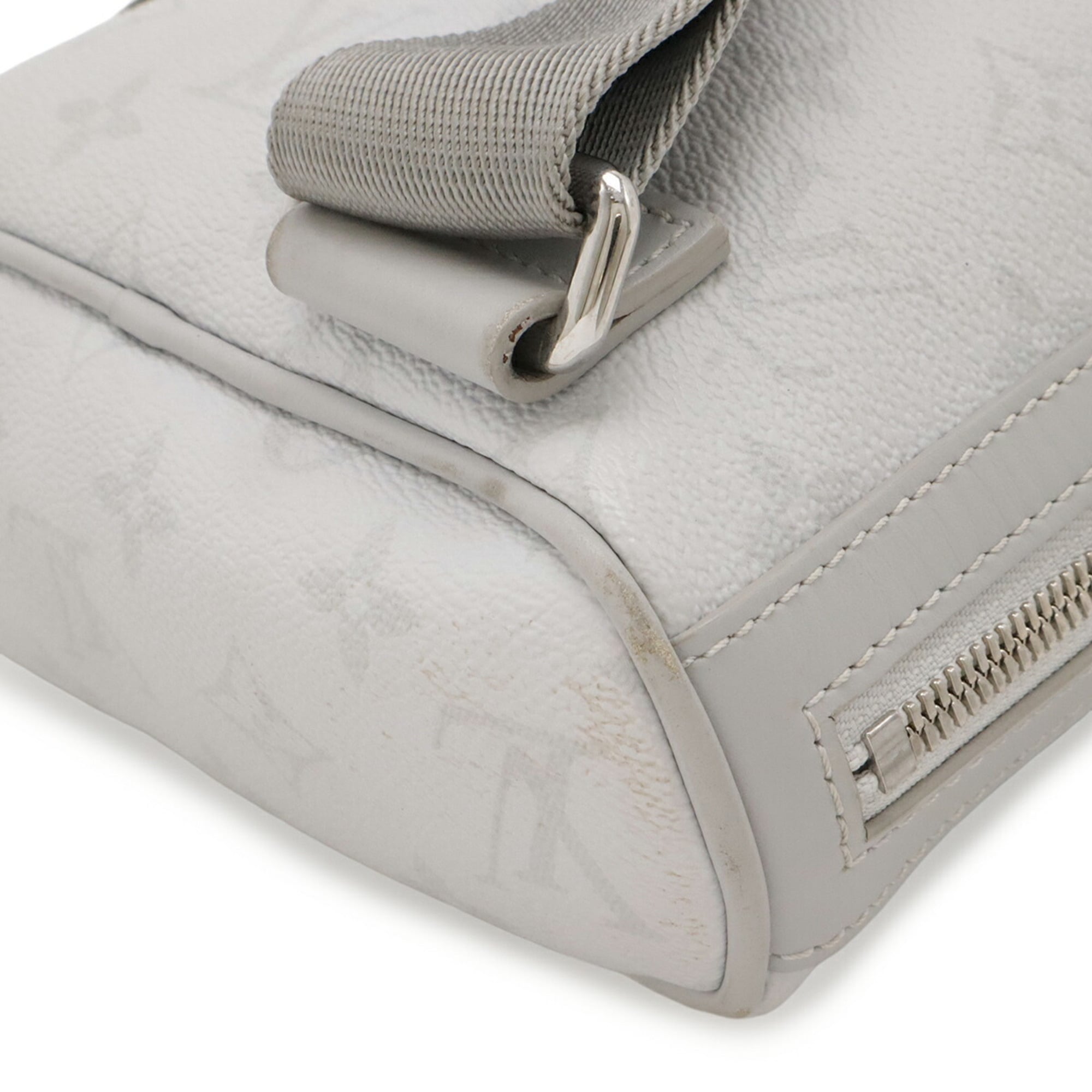 Louis Vuitton Gray Monogram Canvas Shoulder Bag Sling Bag (Pre-Owned)