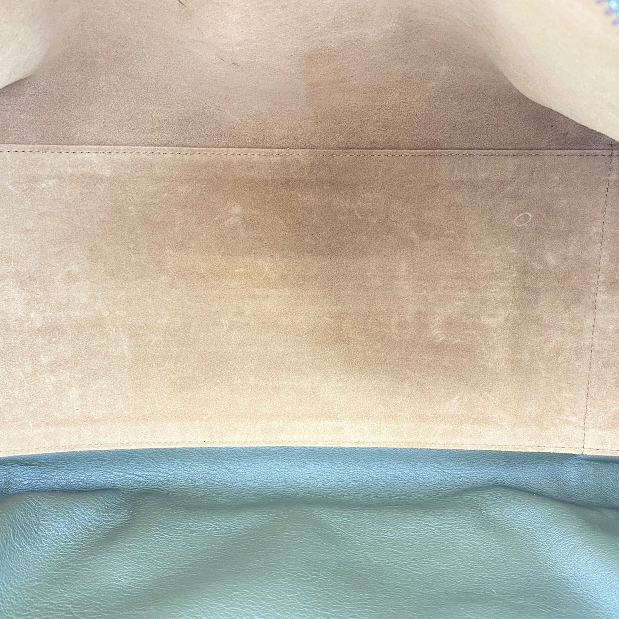 Loewe Amazona Green Leather Handbag (Pre-Owned)