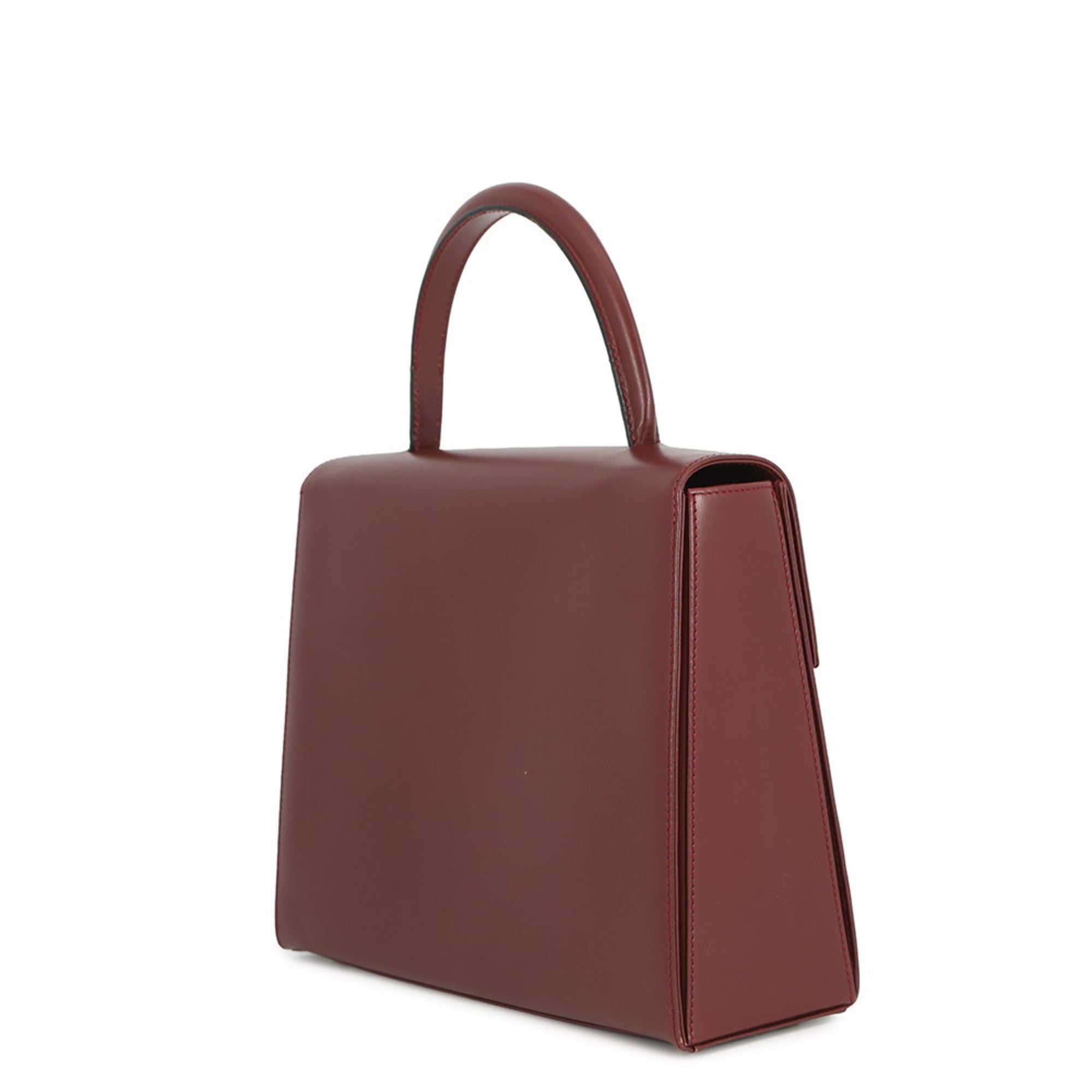 Cartier Bordeaux Leather Handbag (Pre-Owned)