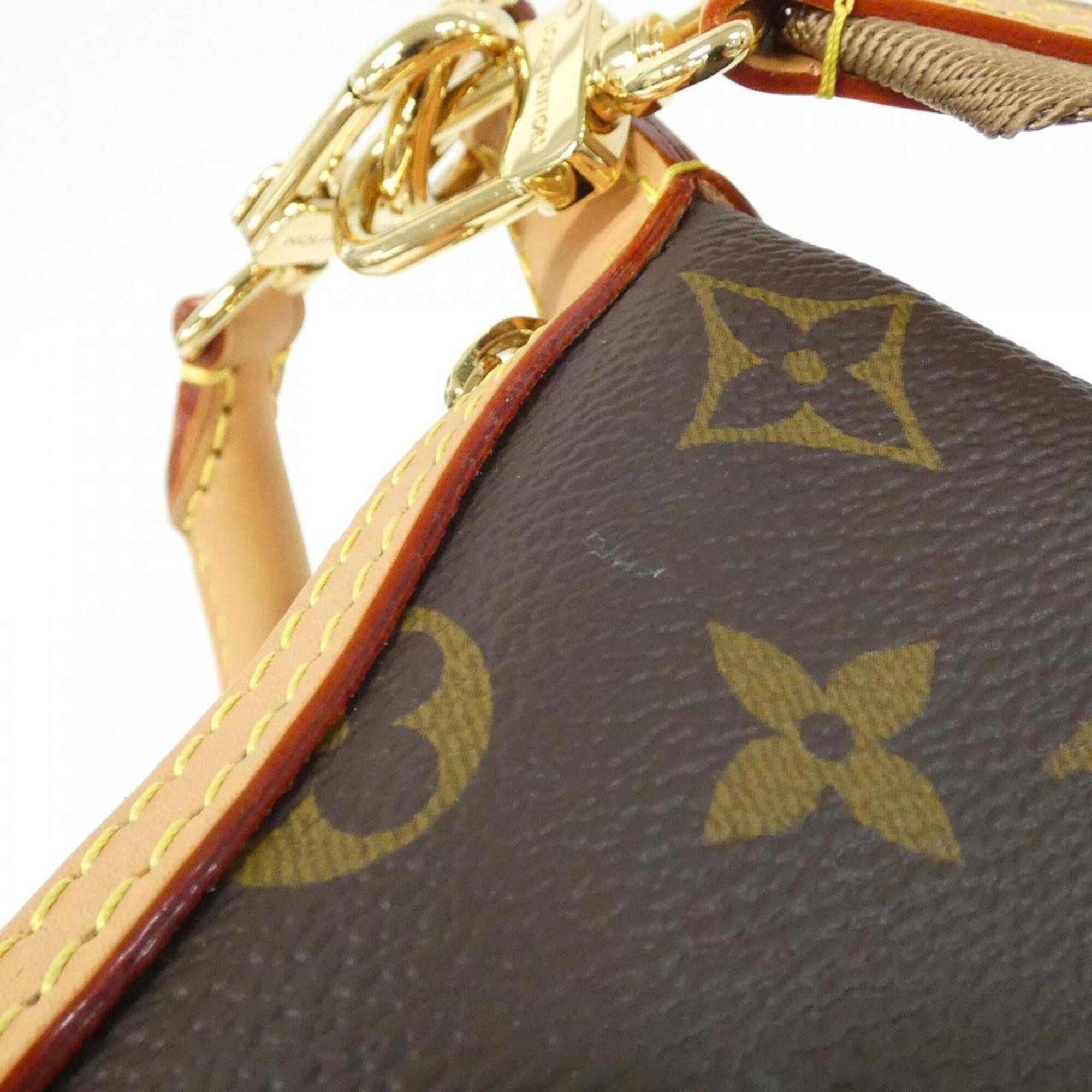 Louis Vuitton Marron Coated Canvas Shoulder Bag (Pre-Owned)