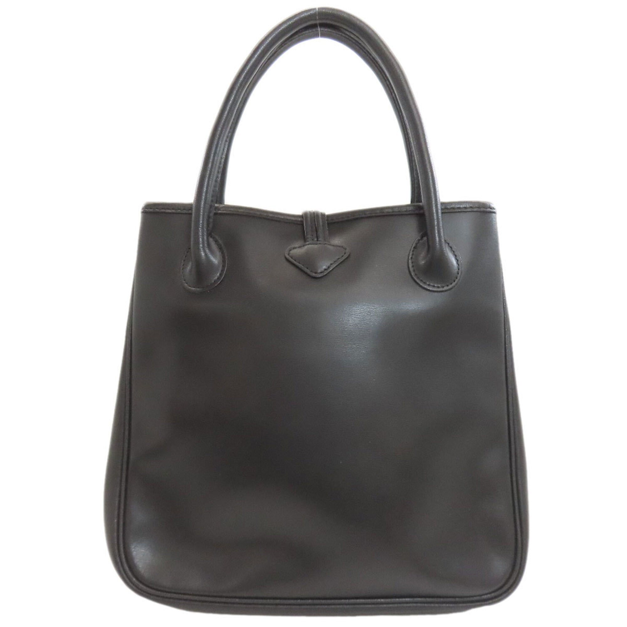 Longchamp Black Leather Handbag (Pre-Owned)
