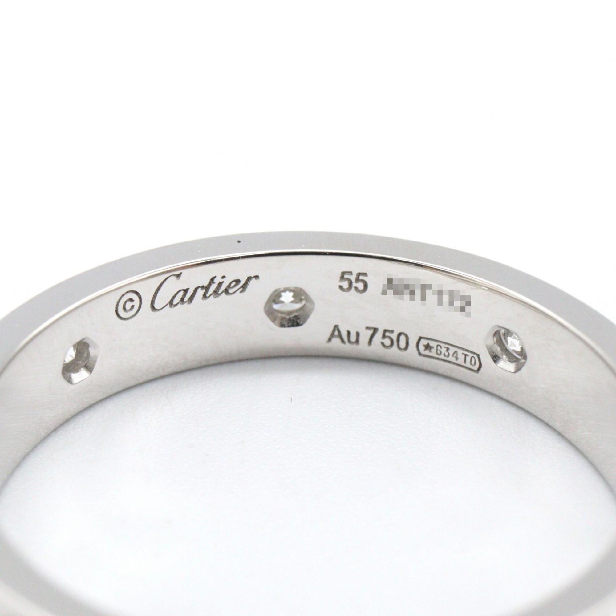 Cartier Silver Clear White Gold (18K) Band Ring (Pre-Owned)