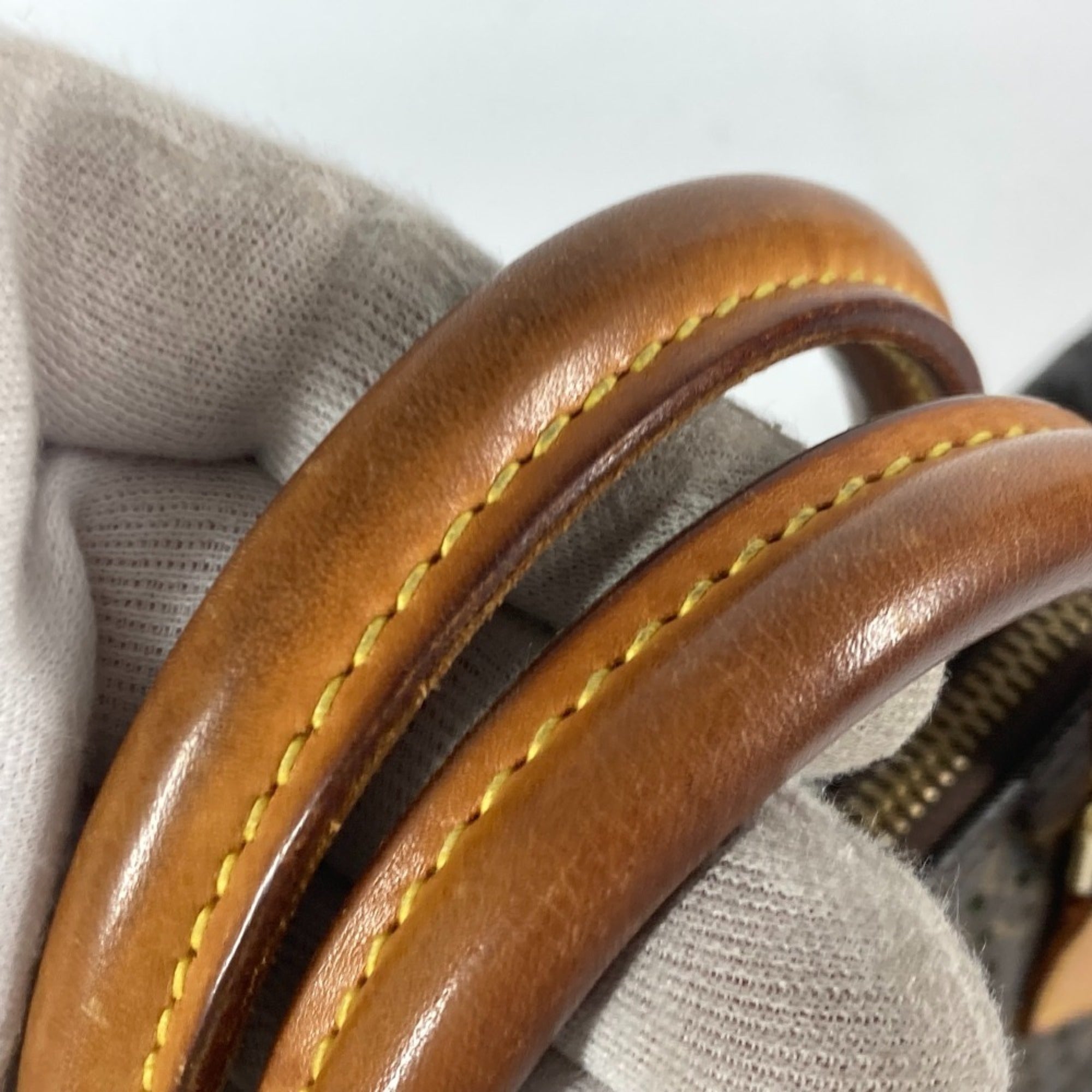 Louis Vuitton Brown Green Monogram Boston Bag Handbag (Pre-Owned)