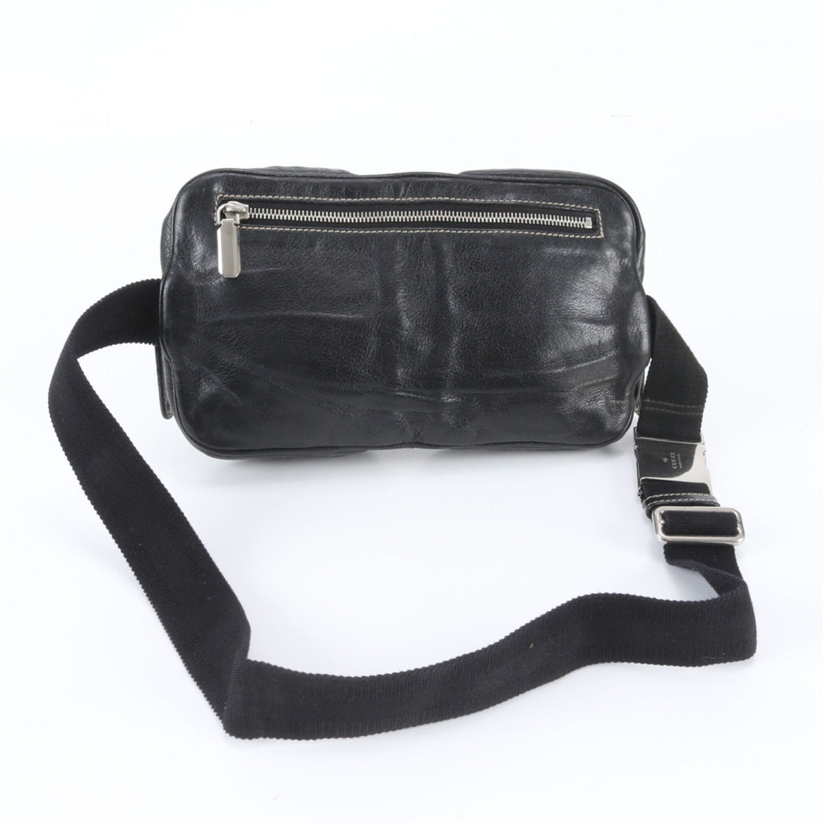Gucci Black Leather Pouch Shoulder Bag Sling Bag (Pre-Owned)