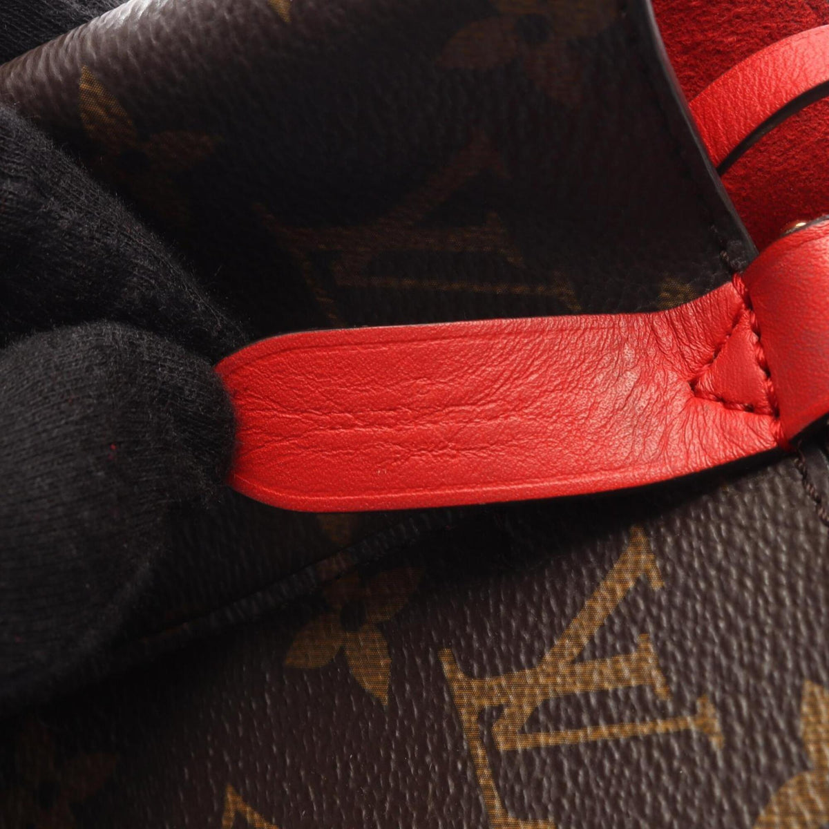 Louis Vuitton Brown Red Color Coated Canvas Pvc Monogram Leather Handbag Shoulder Bag (Pre-Owned)