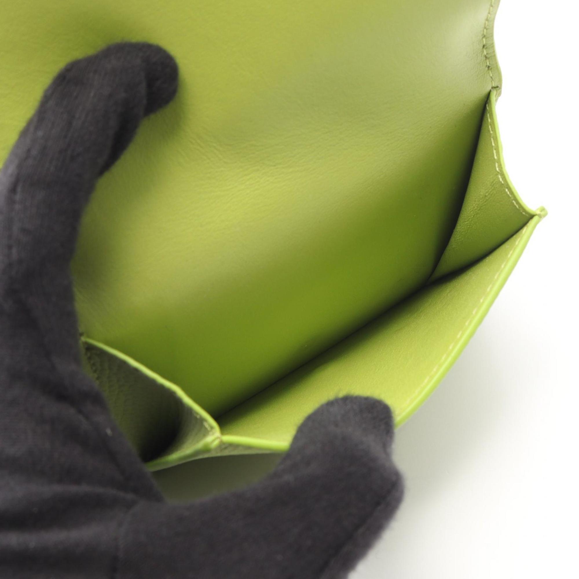 Loewe Green Leather Wallet (Tri-Fold) (Pre-Owned)