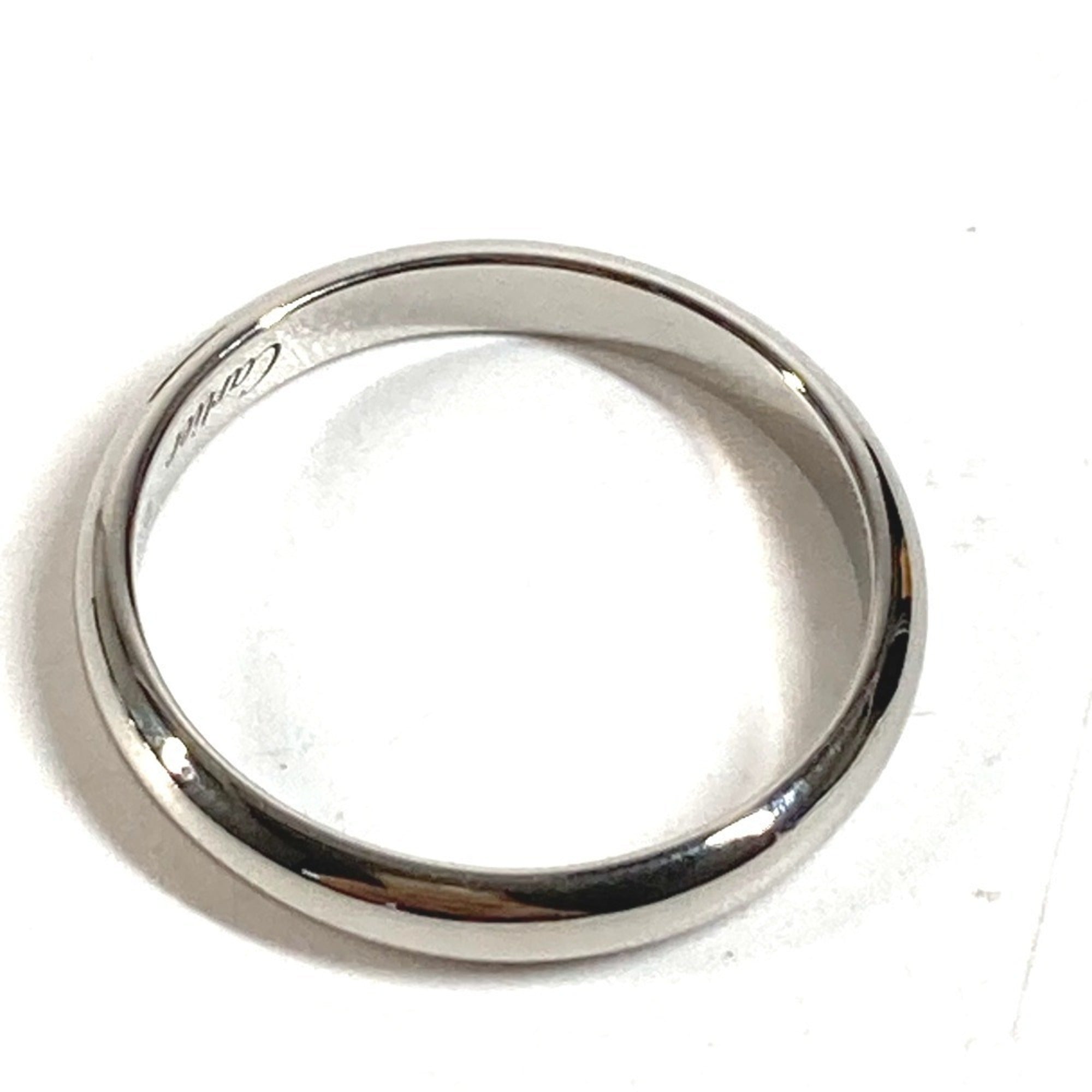 Cartier Silver Platinum 950 Band Ring (Pre-Owned)
