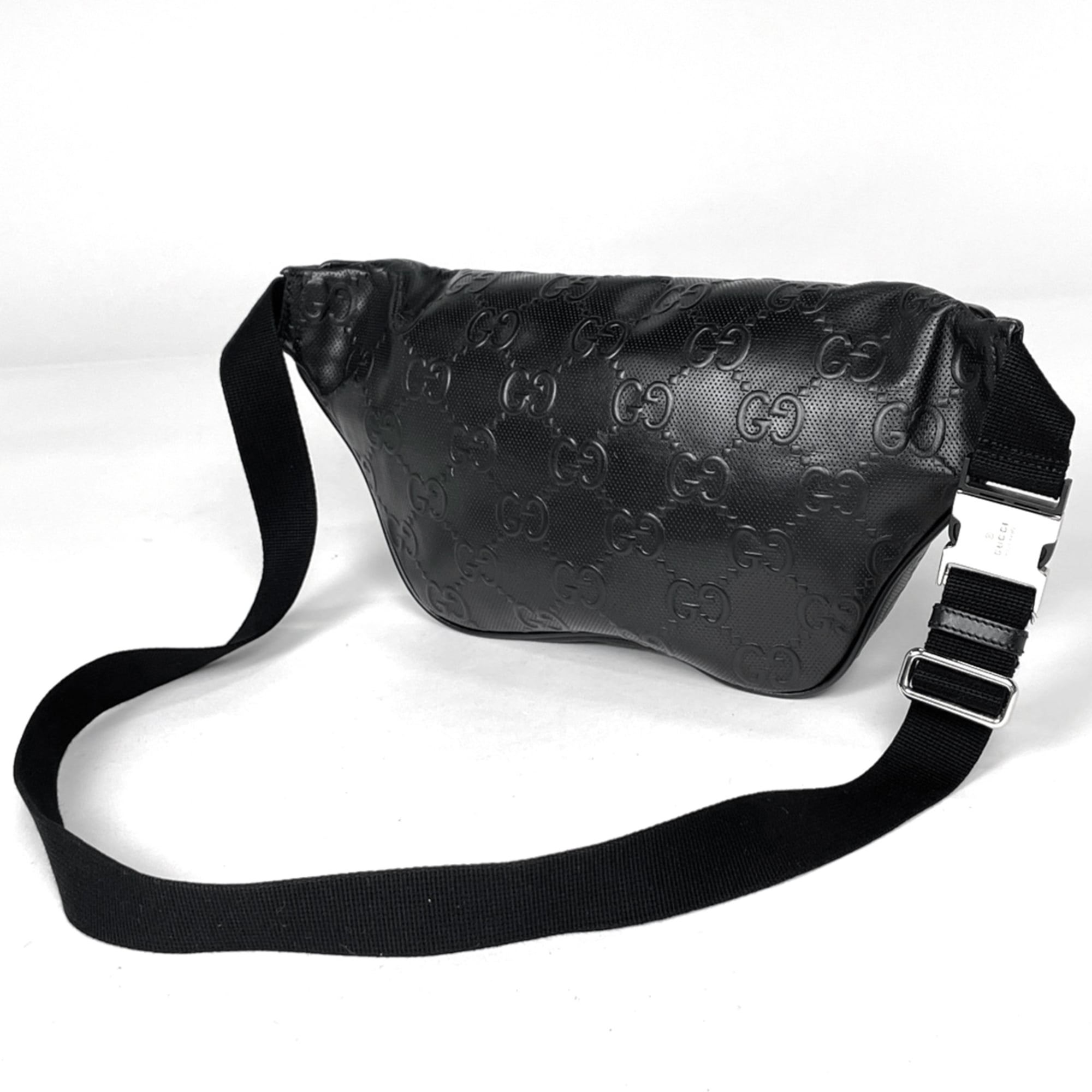 Gucci Black Leather Fanny Pack Sling Bag (Pre-Owned)