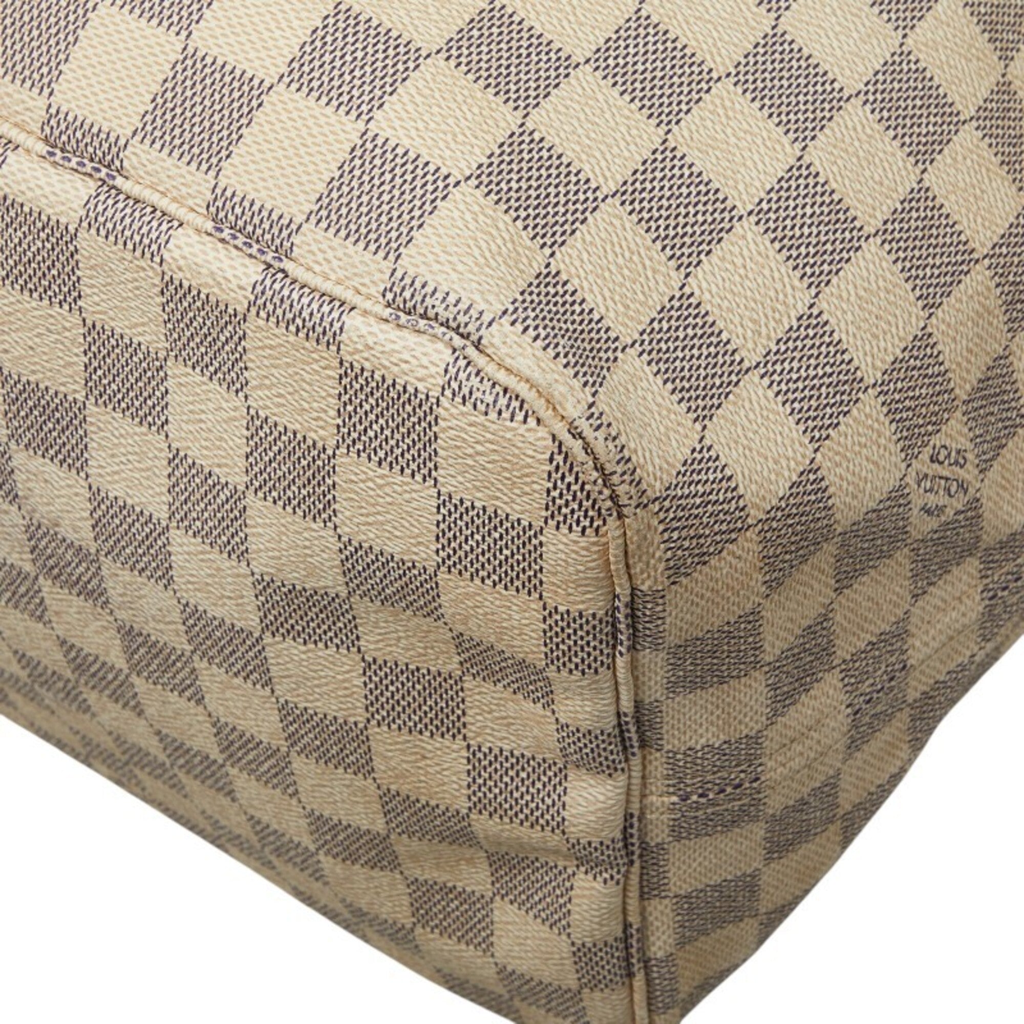 Louis Vuitton Brown White Pvc Leather Shoulder Bag Tote Bag (Pre-Owned)