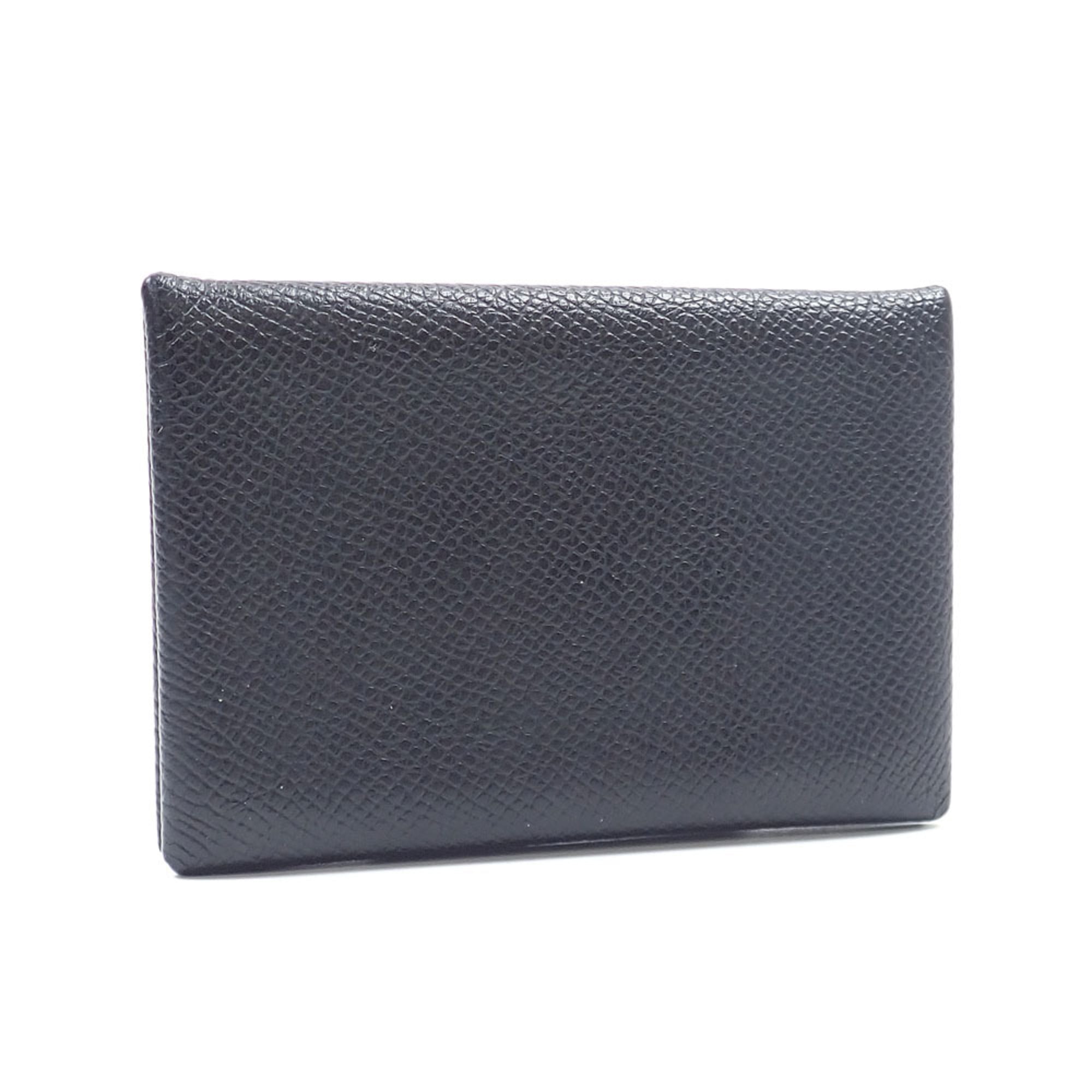 Hermes Black Leather Coin Purse/Coin Case (Pre-Owned)