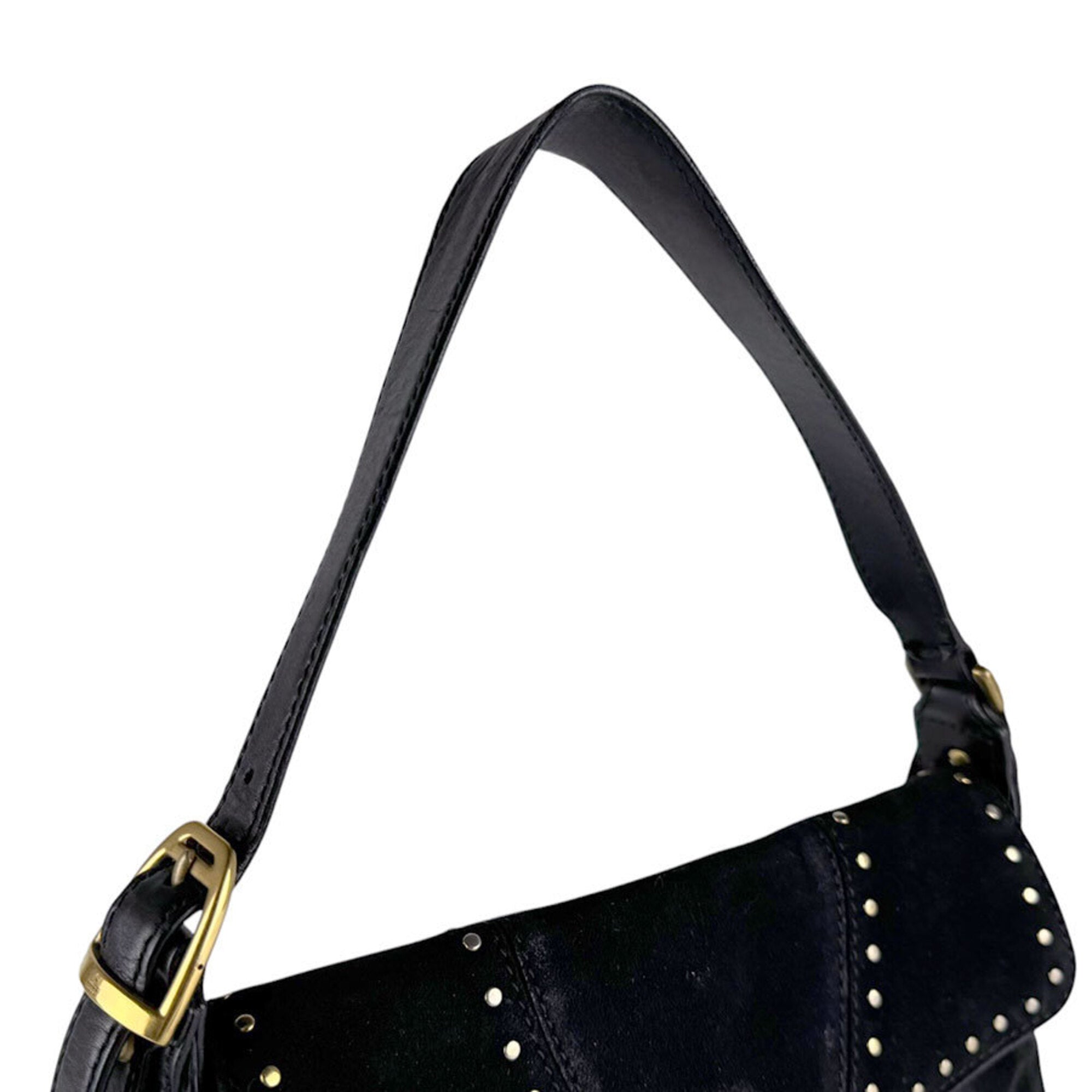 Gucci Black Suede Leather Handbag (Pre-Owned)