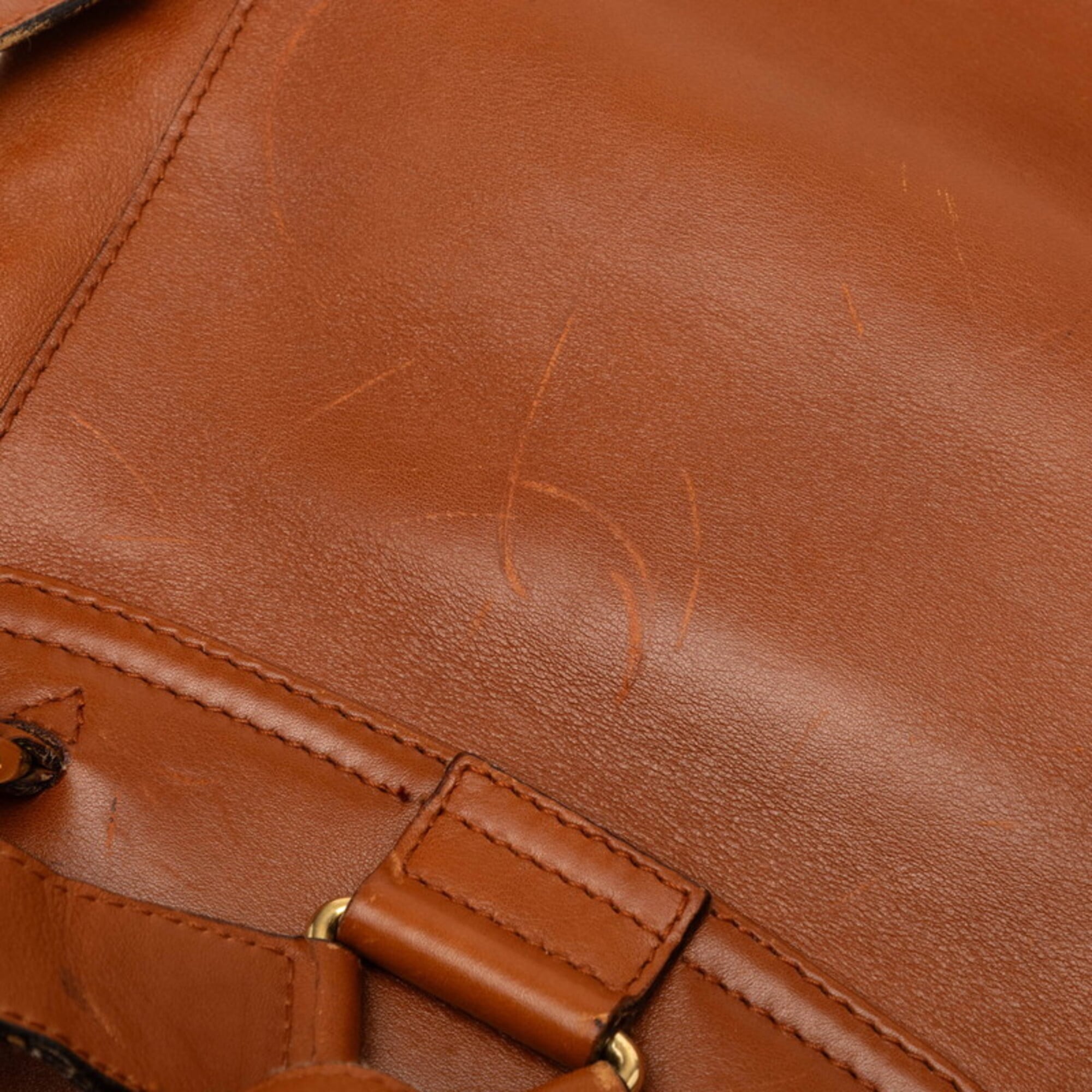 Gucci Brown Leather Backpack (Pre-Owned)