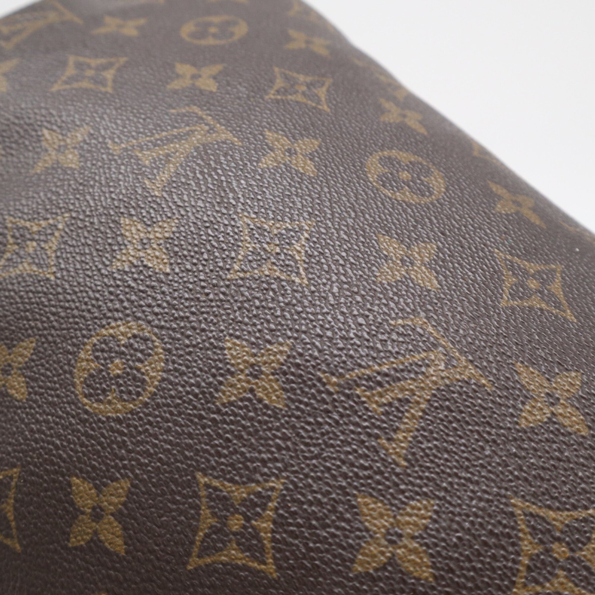 Louis Vuitton Beige Blue Brown Monogram Coated Canvas Leather Handbag (Pre-Owned)