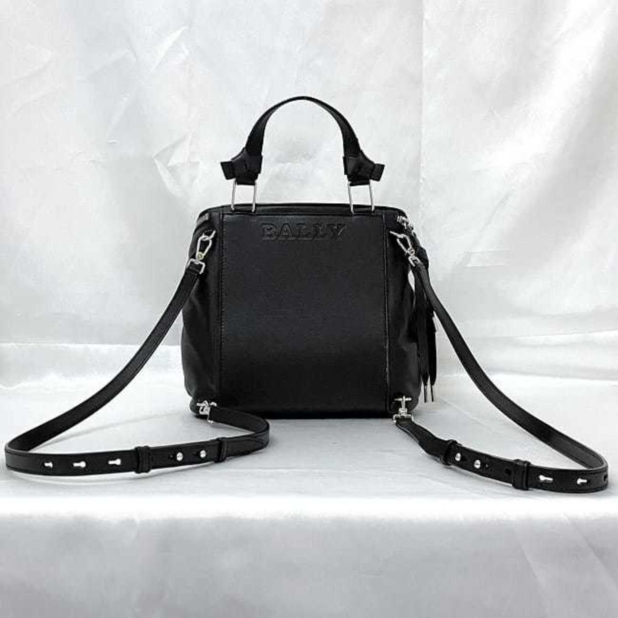 Bally Black Leather Backpack (Pre-Owned)