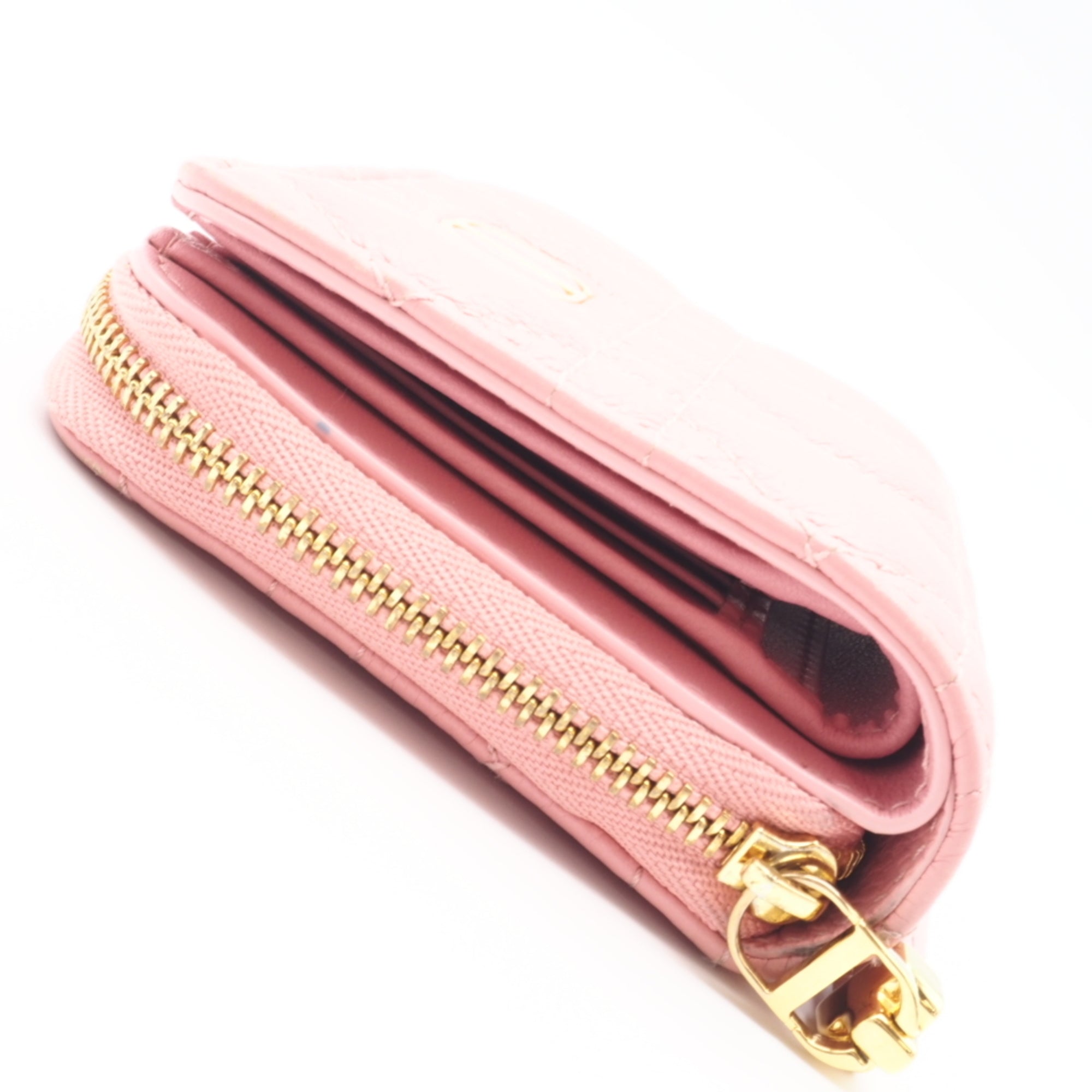 Christian Dior Pink Leather Wallet (Bi-Fold) (Pre-Owned)