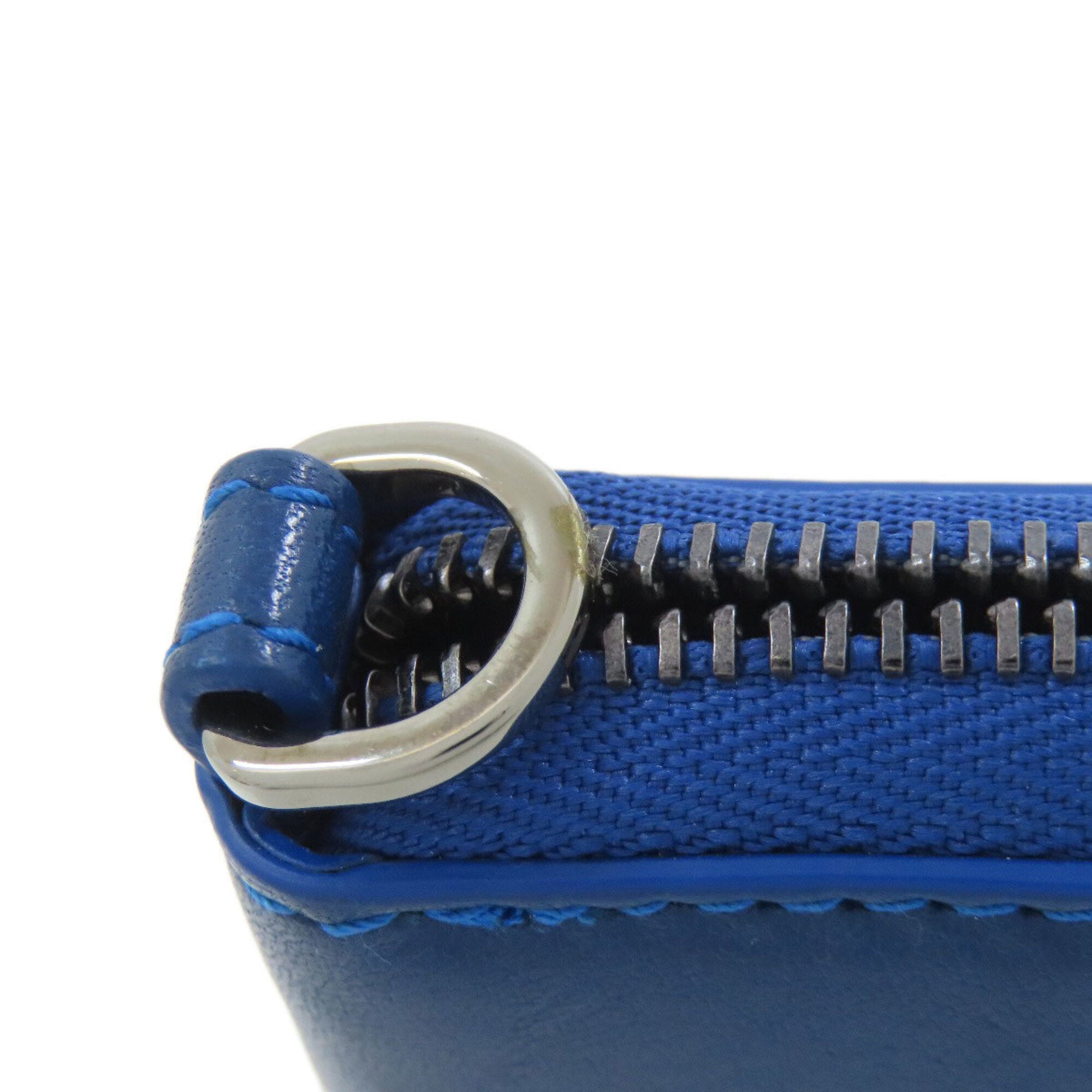 Jimmy Choo Blue Leather Coin Purse/Coin Case (Pre-Owned)