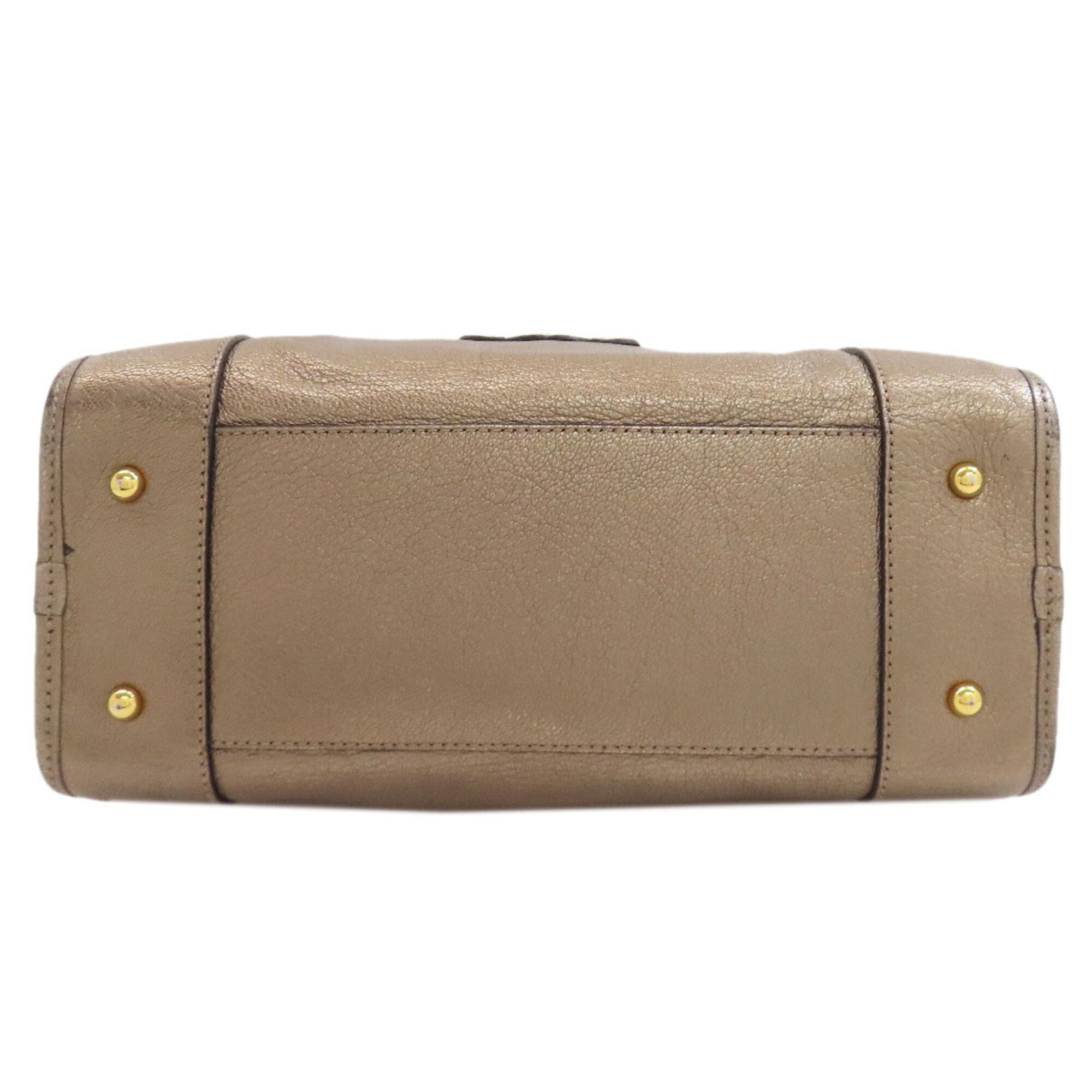 Loewe Gold Leather Handbag (Pre-Owned)