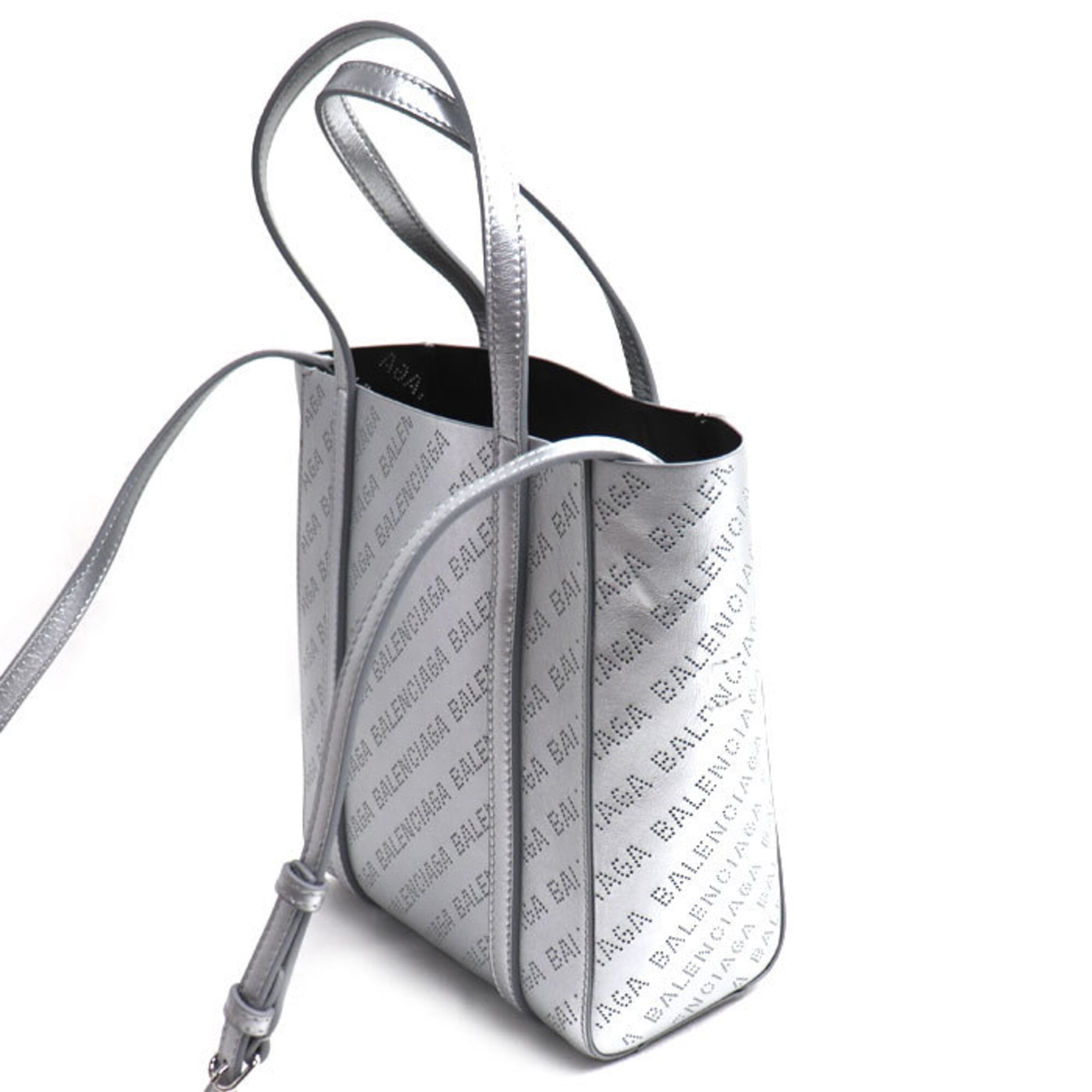 Balenciaga Silver Leather Tote Bag (Pre-Owned)