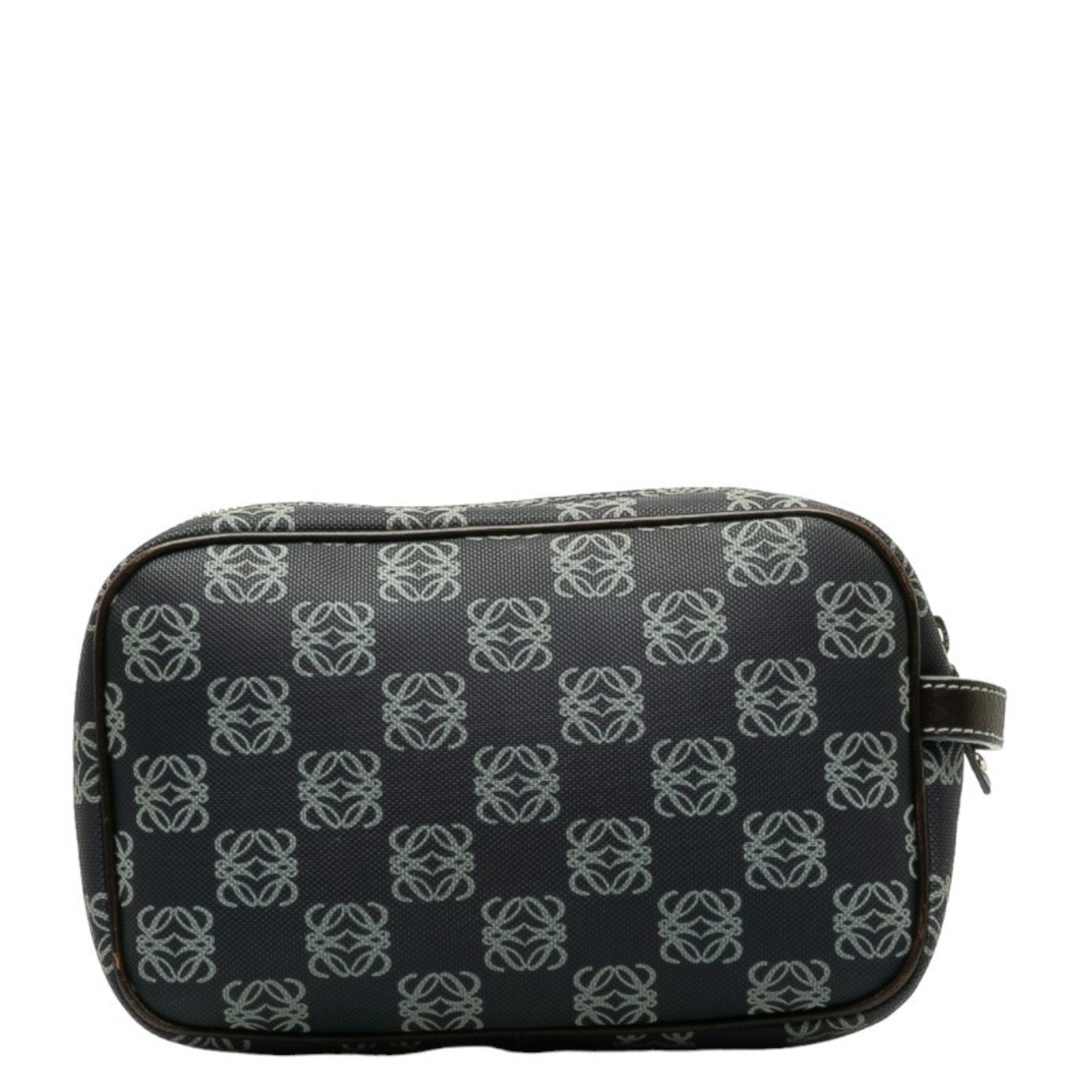 Loewe Brown Navy Pvc Leather Pouch (Pre-Owned)