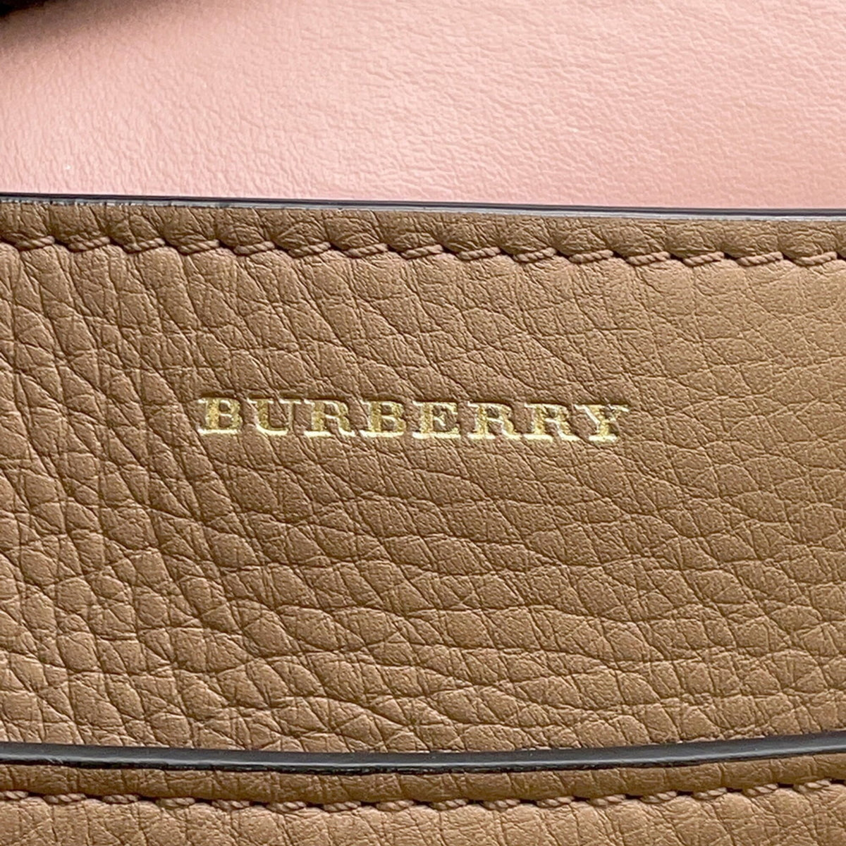 Burberry Brown Multi-Color Leather Handbag Tote Bag (Pre-Owned)