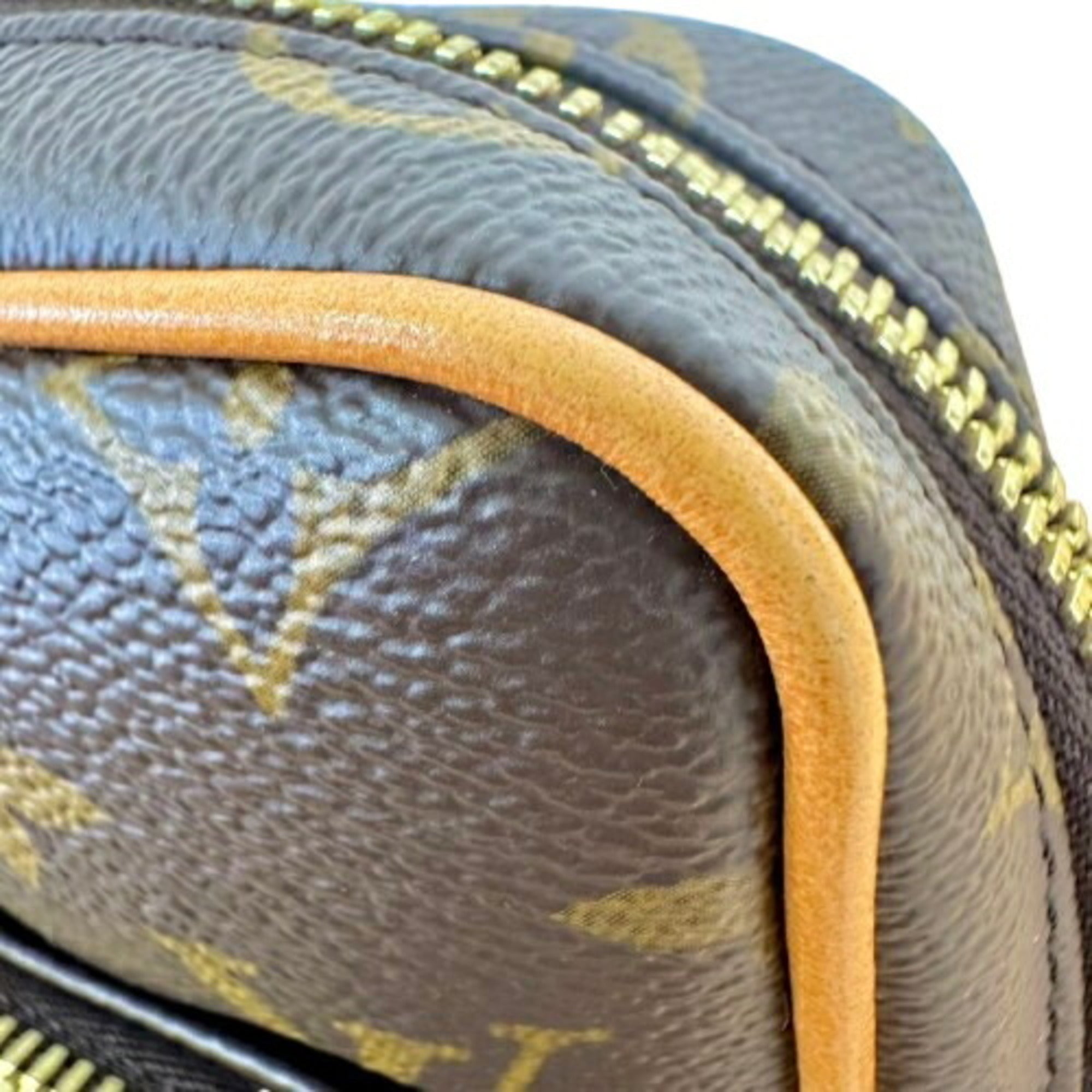 Louis Vuitton Monogram Brown Leather Shoulder Bag (Pre-Owned)