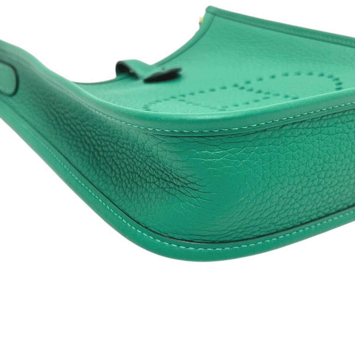 Hermes Green Taurillon Clemence Leather Handbag Shoulder Bag (Pre-Owned)