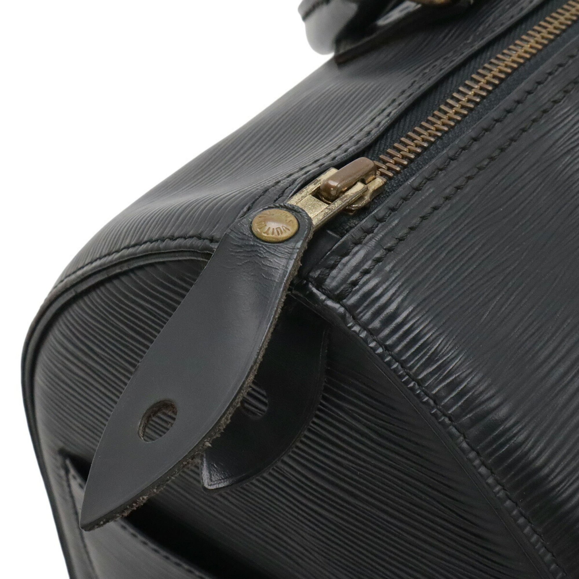 Louis Vuitton Epi Black Noir Epi Leather Boston Bag Handbag (Pre-Owned)