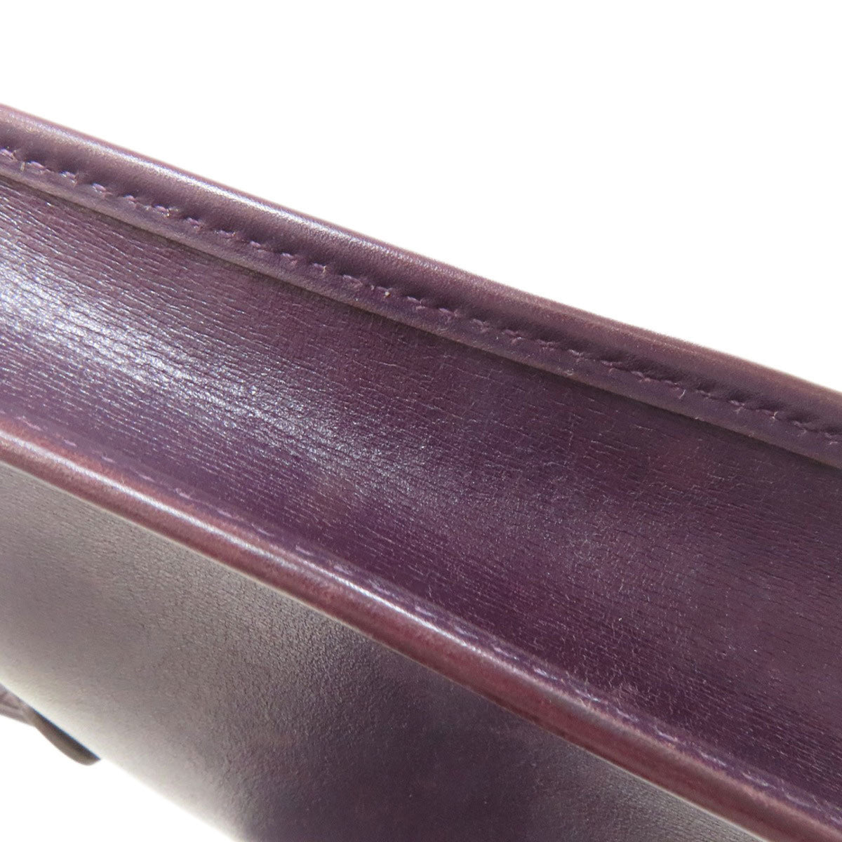 Hermes Evelyne Purple Leather Shoulder Bag (Pre-Owned)