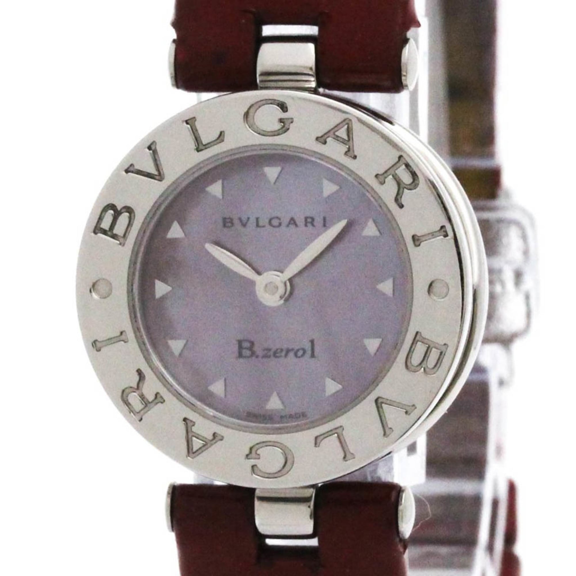 Bvlgari Bvlgari B.Zero 1 Quartz Watch Stainless Steel And Leather Watch (Pre-Owned)