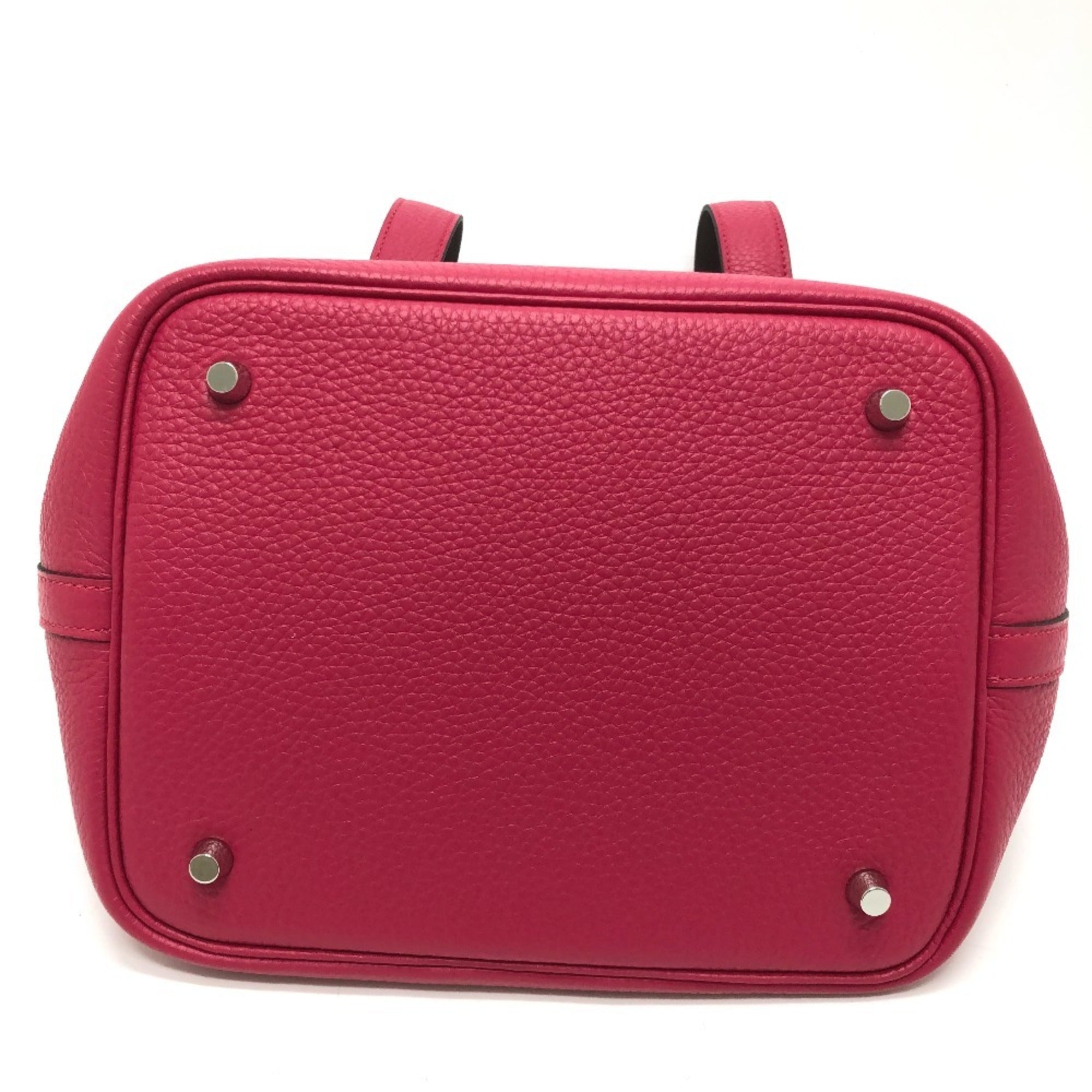 Hermes Pink Togo Leather Handbag Tote Bag (Pre-Owned)
